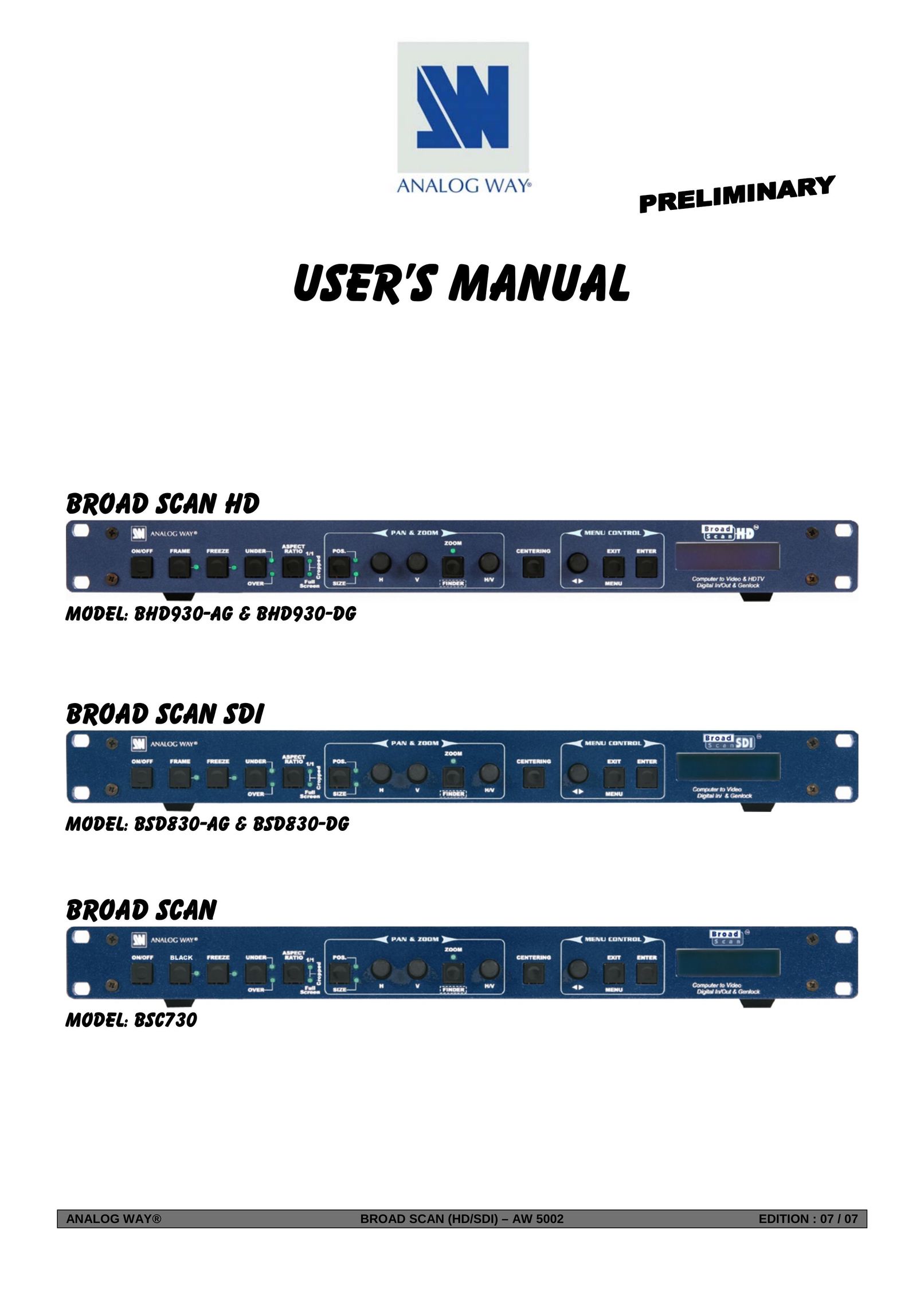Analog Devices BHD930-AG Network Router User Manual