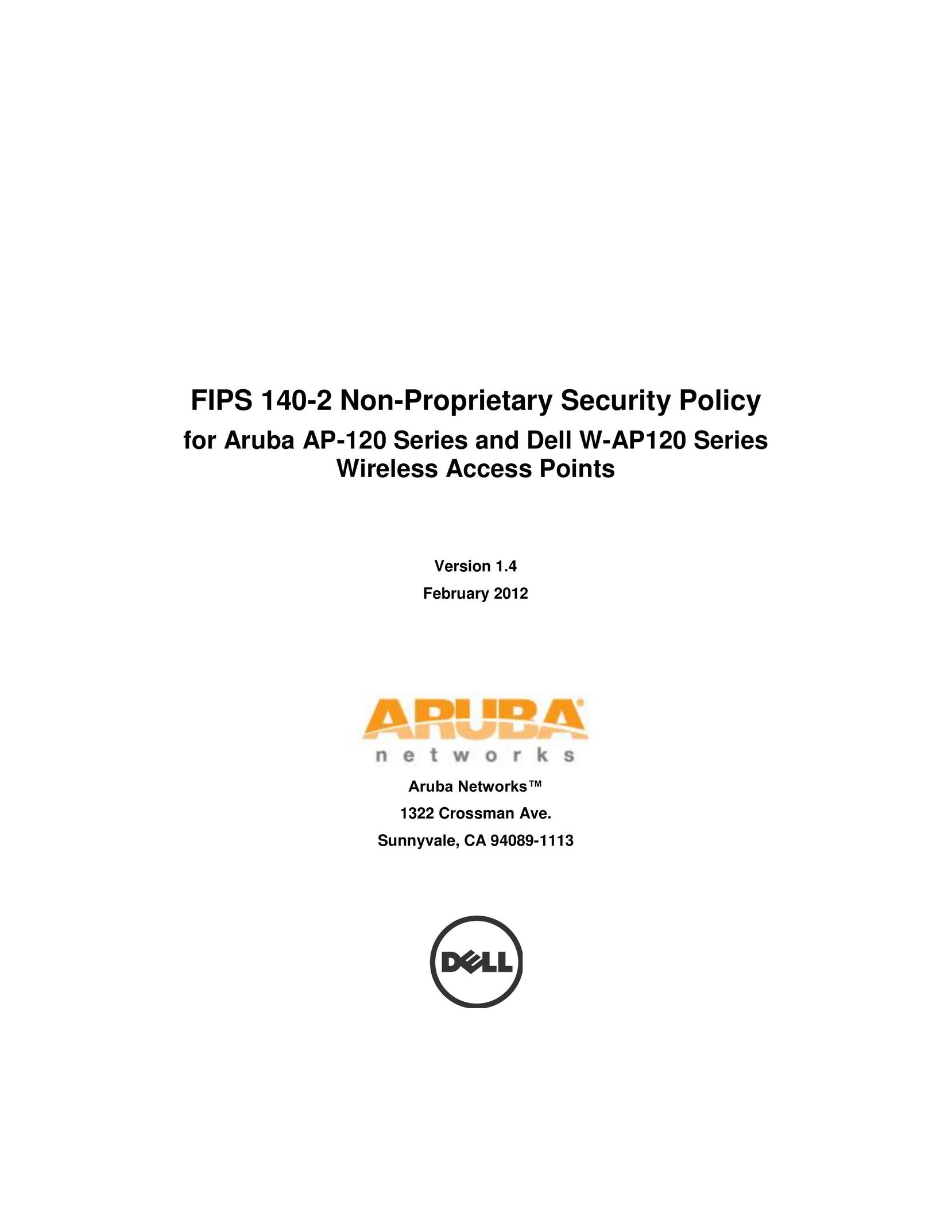 Aruba Networks FIPS 140-2 Network Router User Manual
