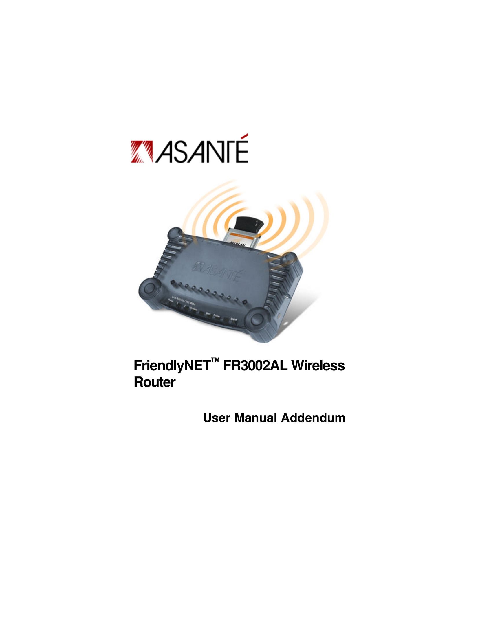 Asante Technologies FR3002AL Network Router User Manual
