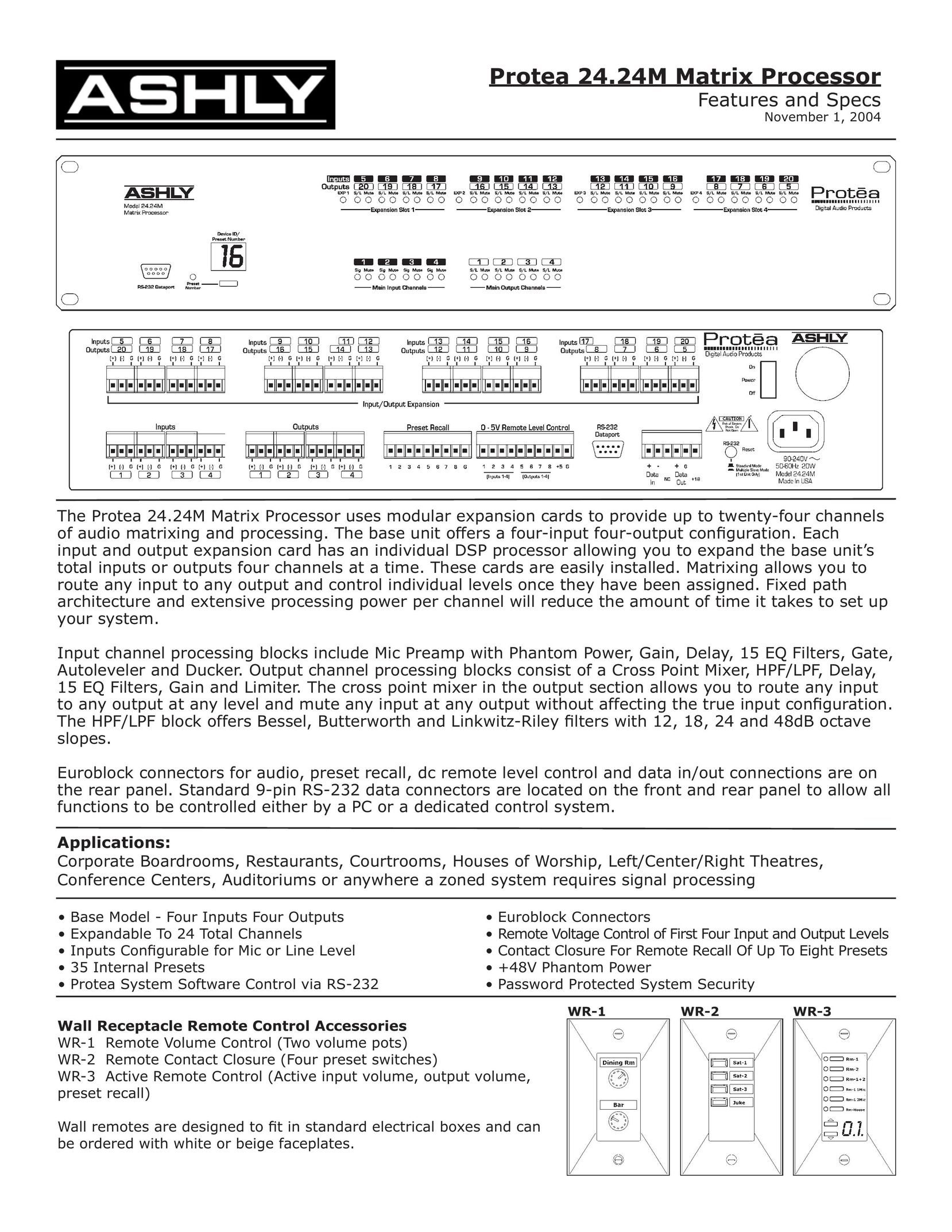Ashly 24.24M Network Router User Manual