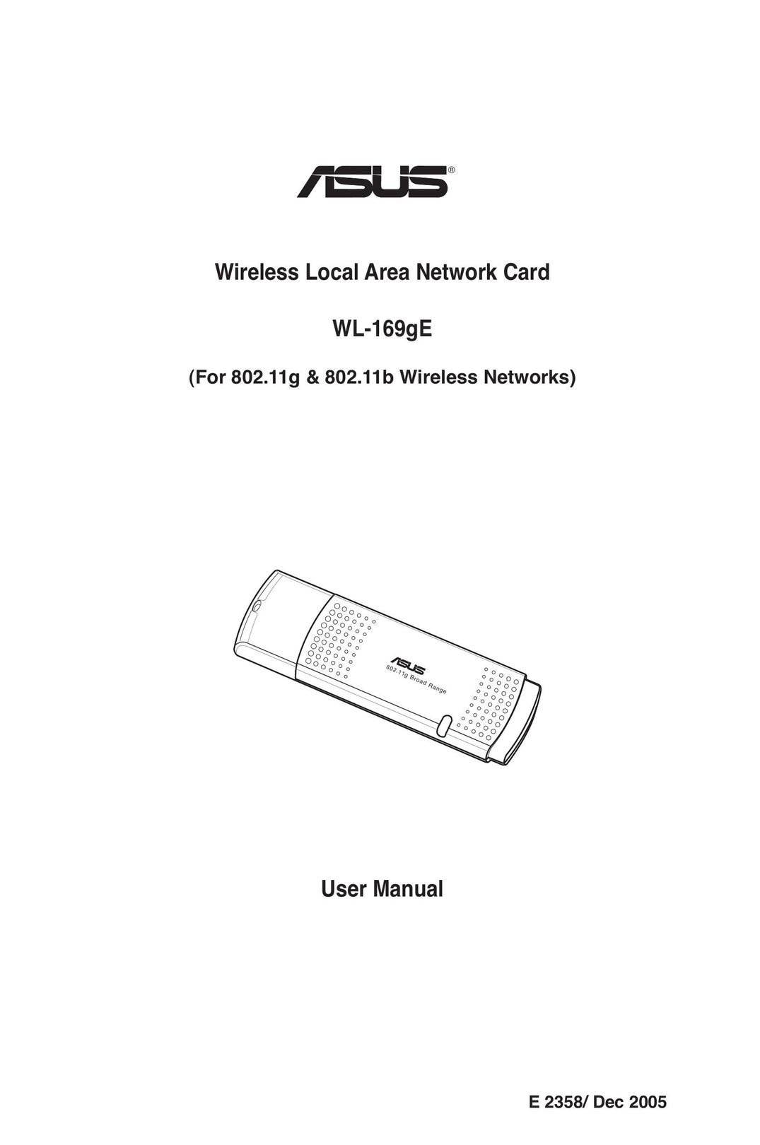 Asus WL-169gE Network Router User Manual