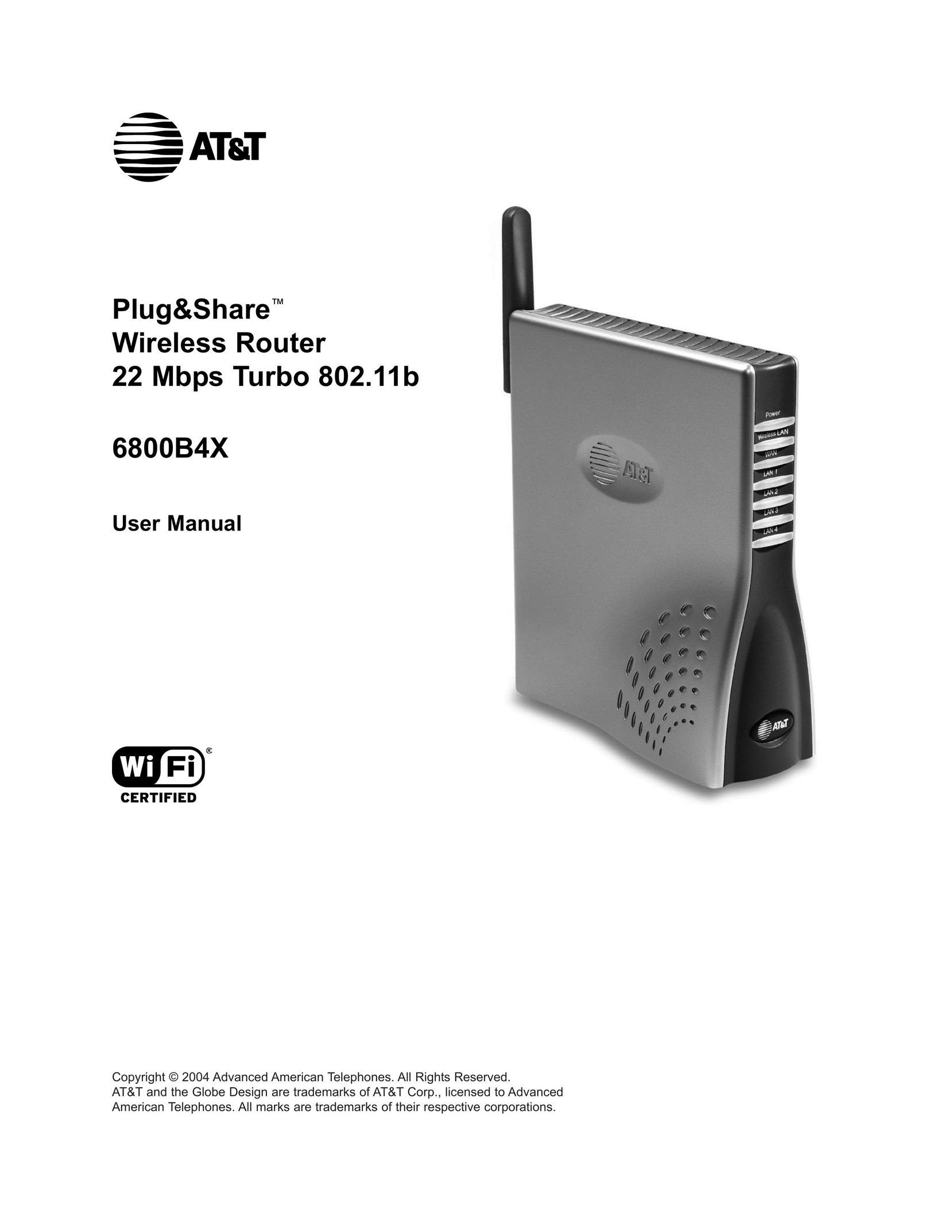 AT&T 6800B4X Network Router User Manual