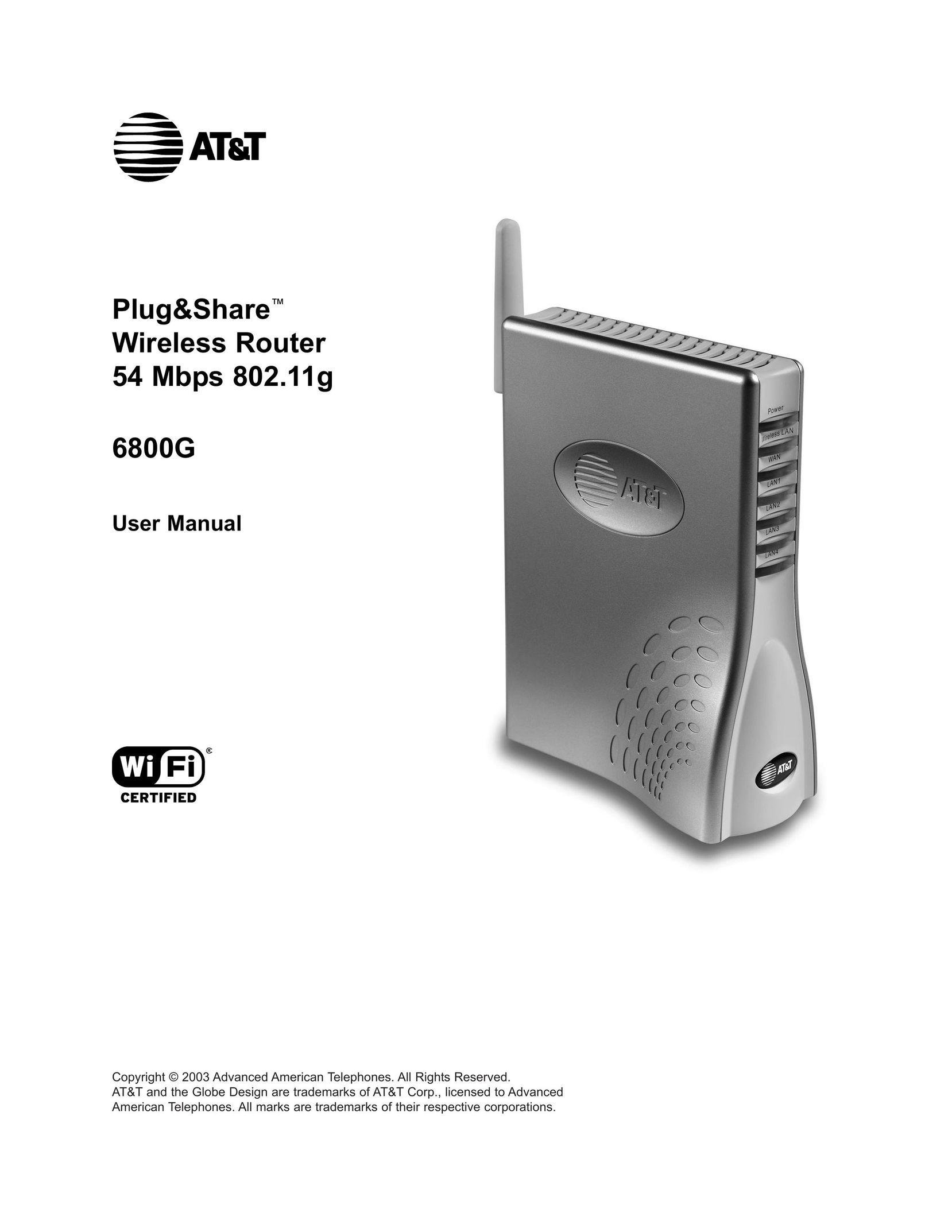 AT&T 6800G Network Router User Manual