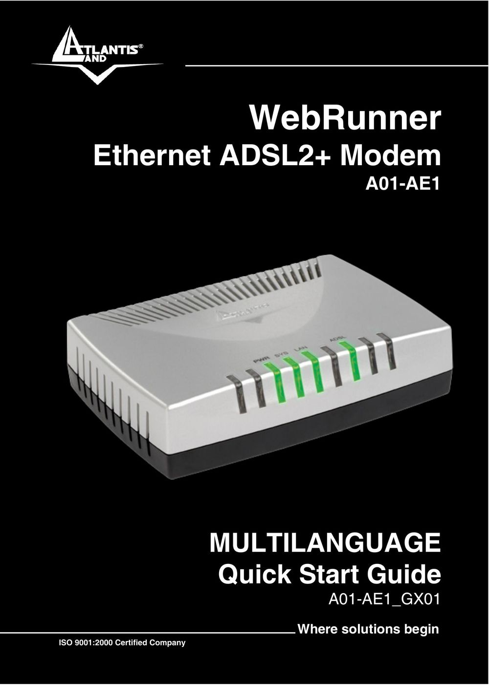 Atlantis Land A01-AE1 GX01 Network Router User Manual