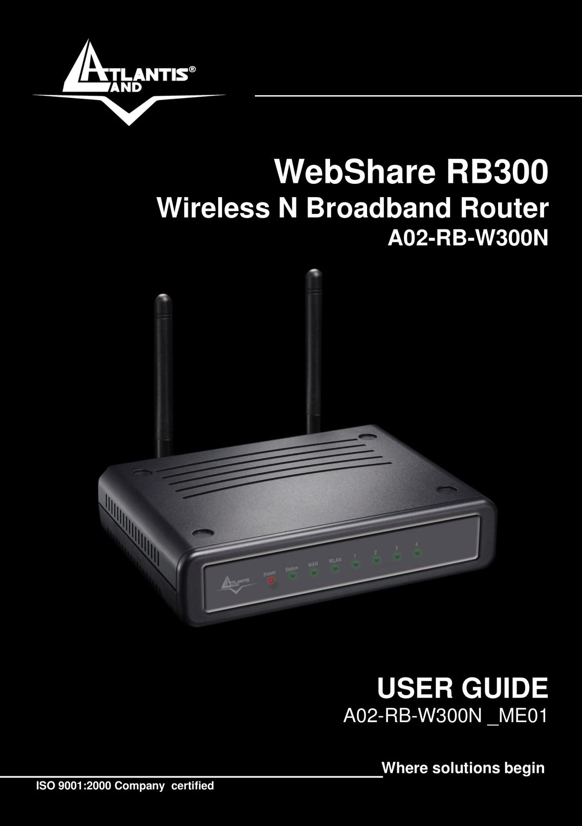 Atlantis Land A02-RB-W300N Network Router User Manual
