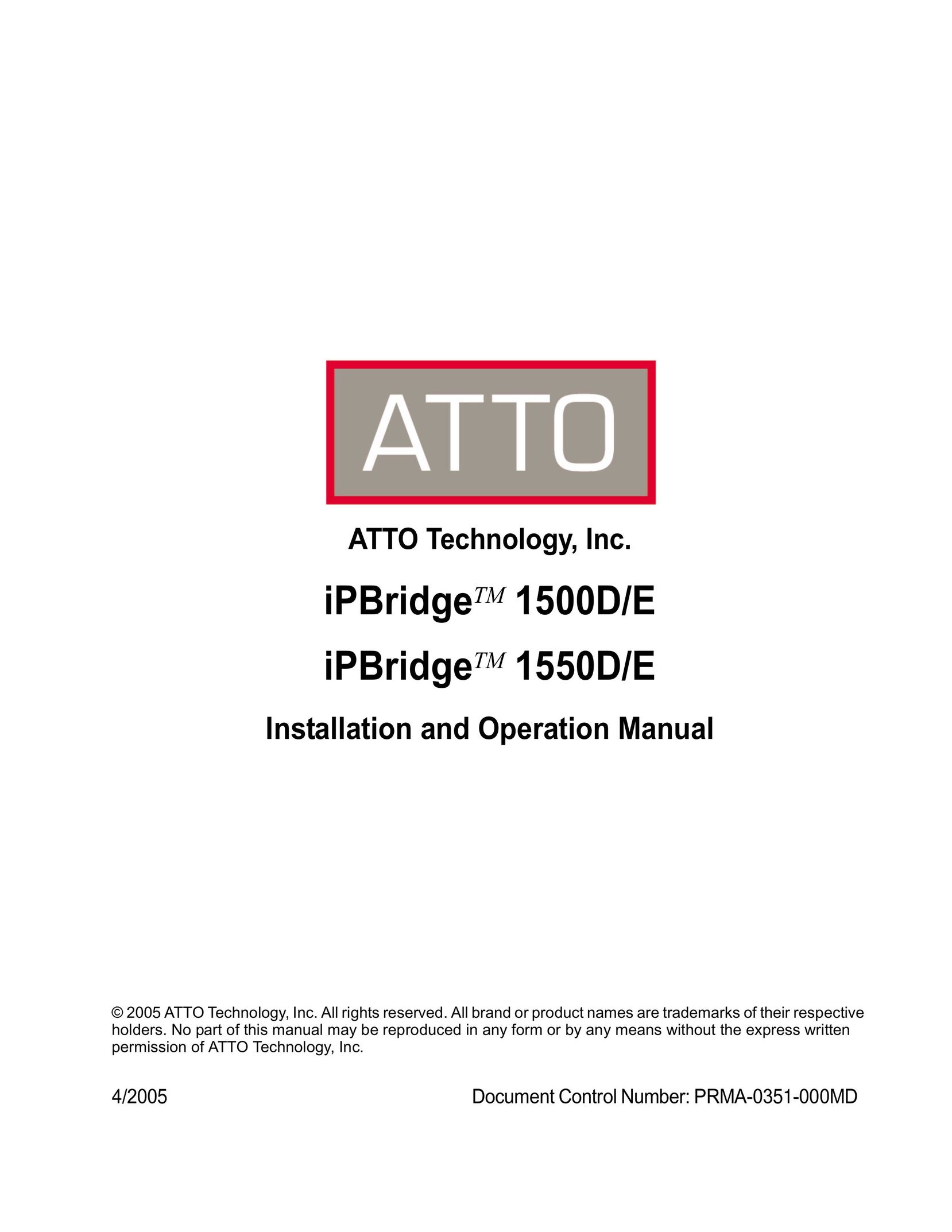 ATTO Technology 1500D/E Network Router User Manual