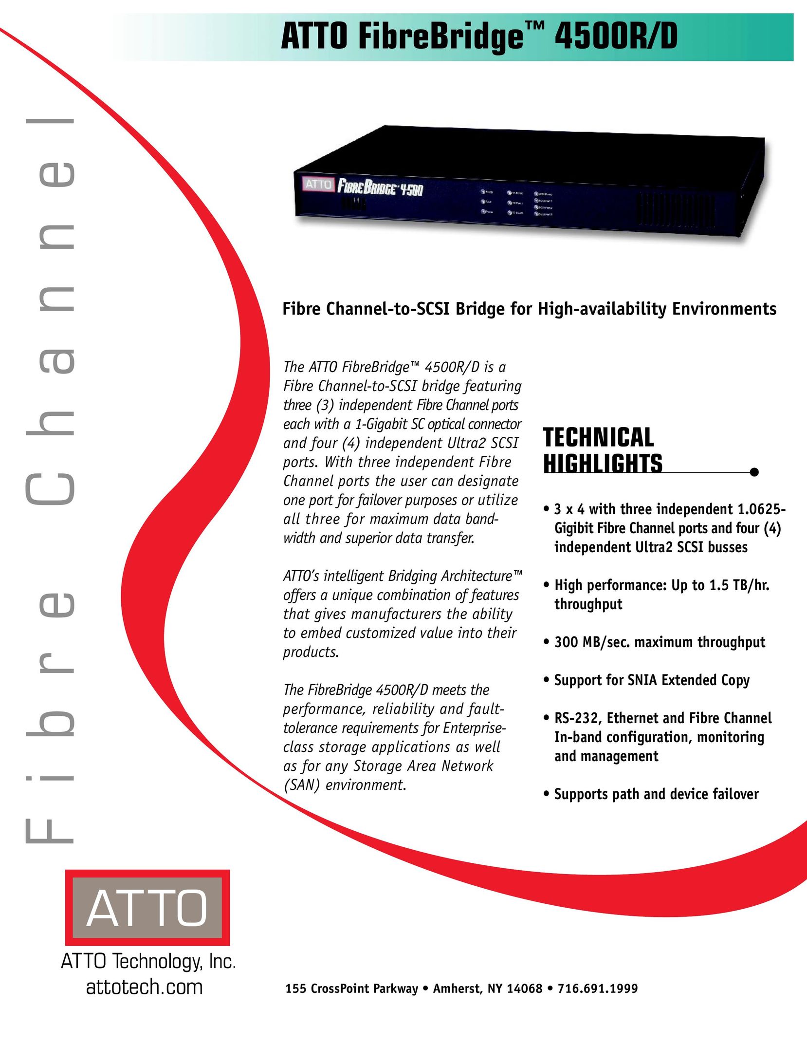 ATTO Technology 4500R/D Network Router User Manual
