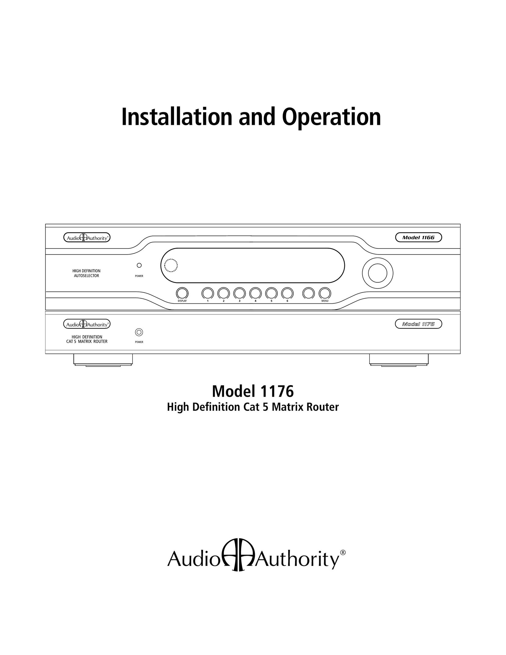 Audio Authority 1176 Network Router User Manual