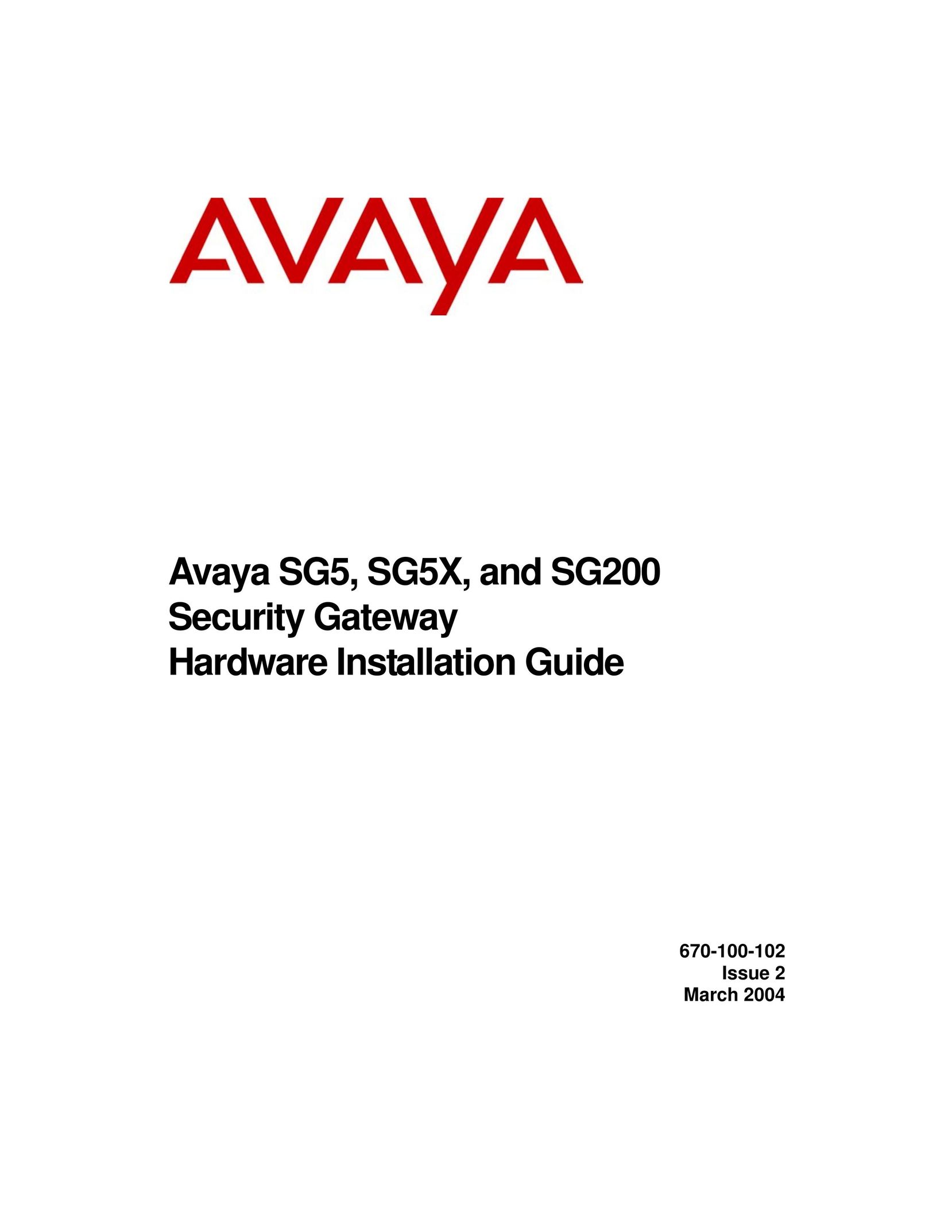 Avaya SG5 Network Router User Manual