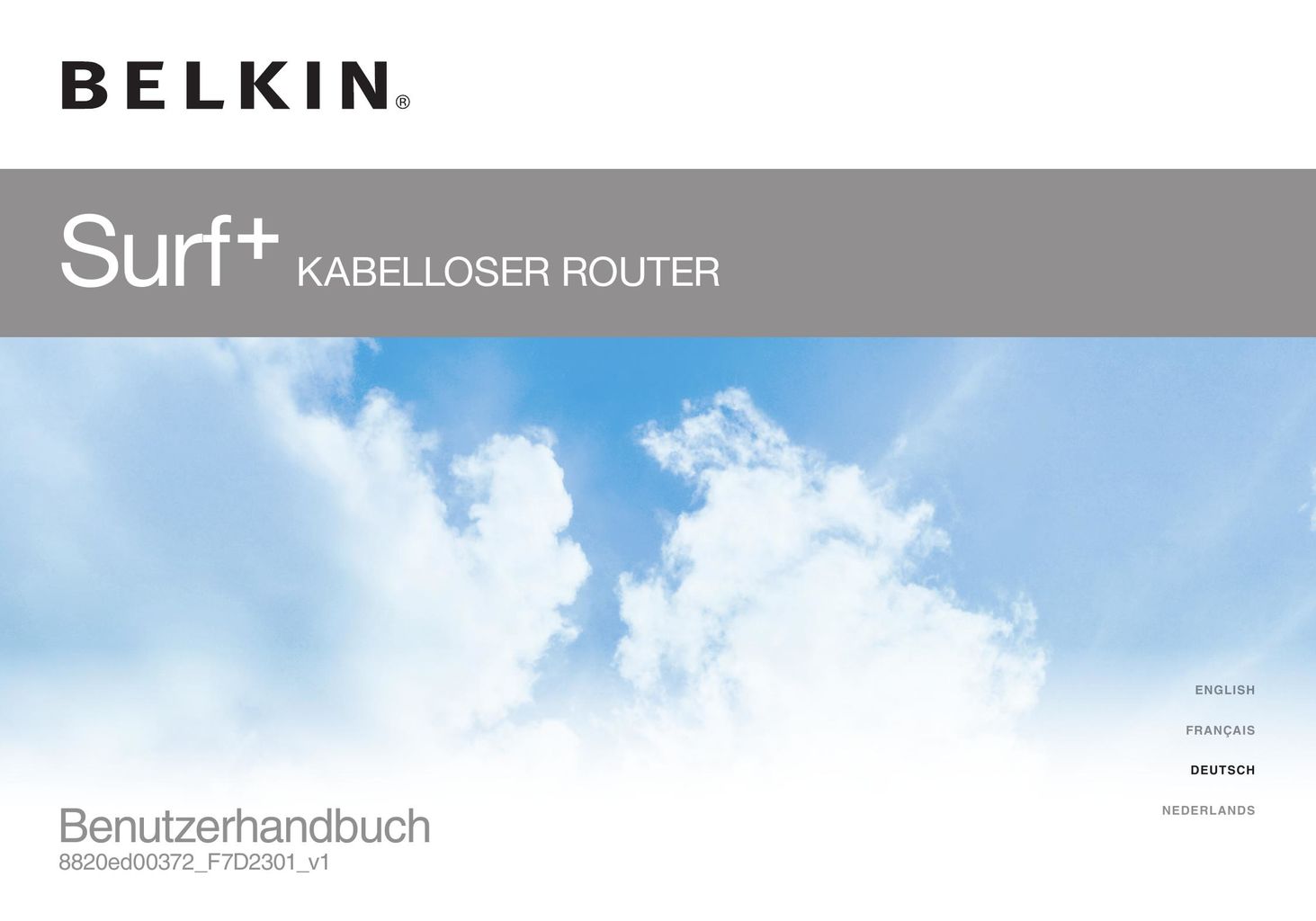 Belkin 8820ed00372_F7D2301_v1 Network Router User Manual