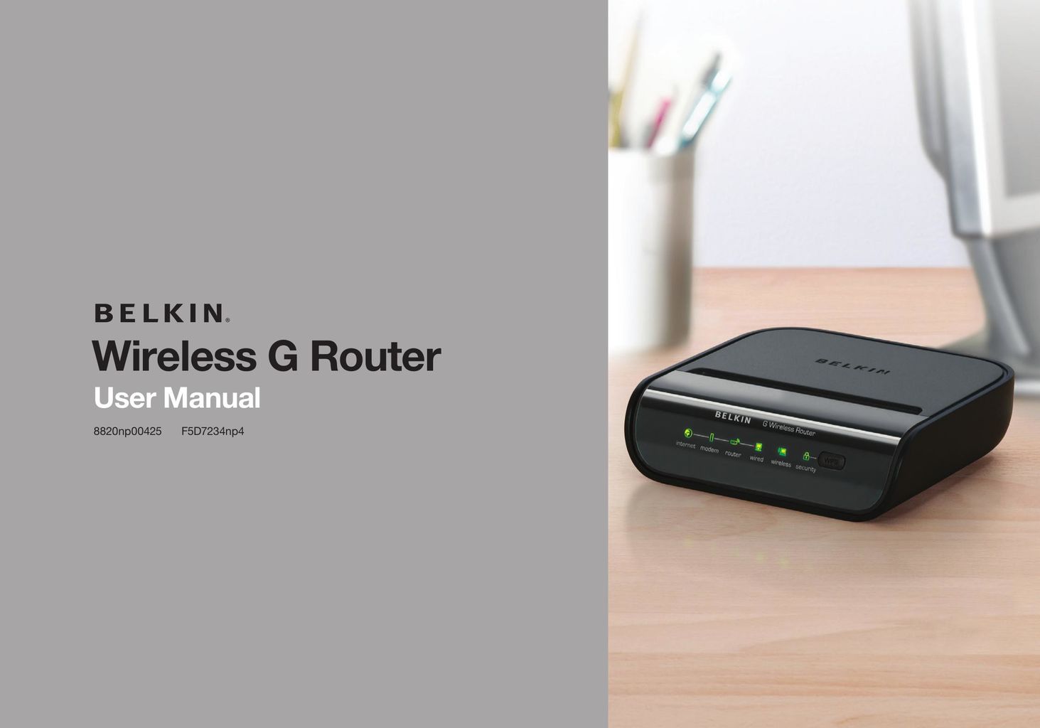 Belkin 8820NP00425 Network Router User Manual
