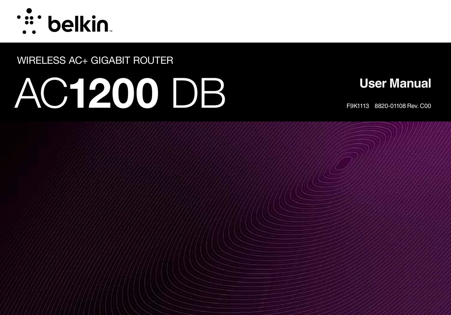 Belkin AC1200 DB Network Router User Manual