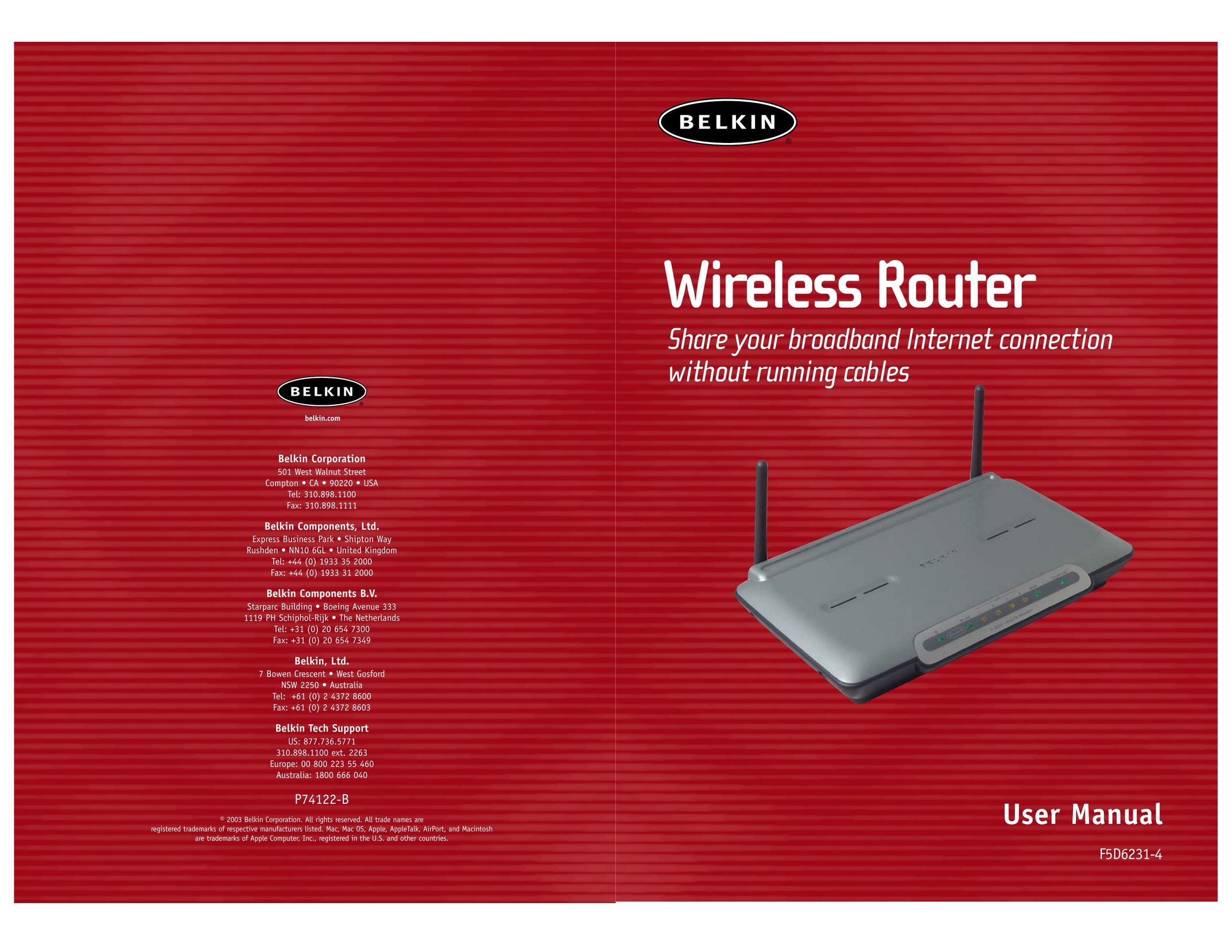 Belkin F5D6231-4 Network Router User Manual