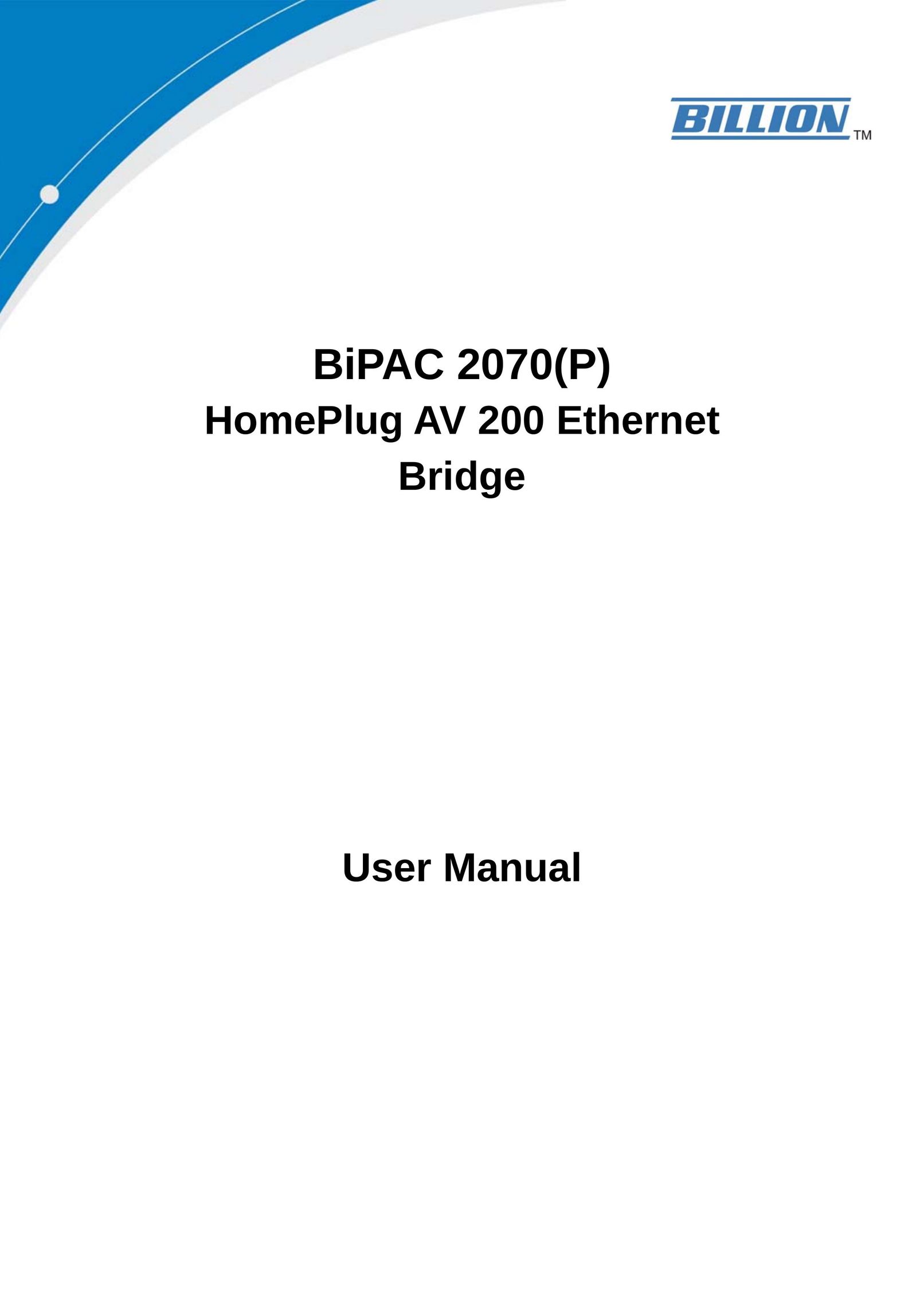 Billion Electric Company 2070 (P) Network Router User Manual