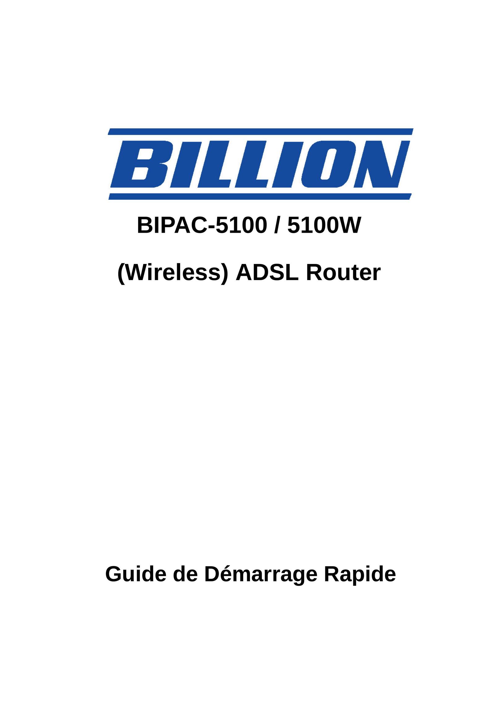 Billion Electric Company 5100 Network Router User Manual