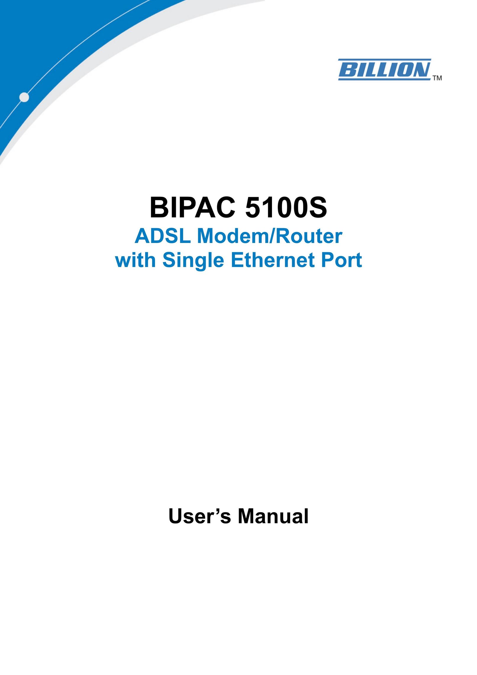 Billion Electric Company 5100S Network Router User Manual
