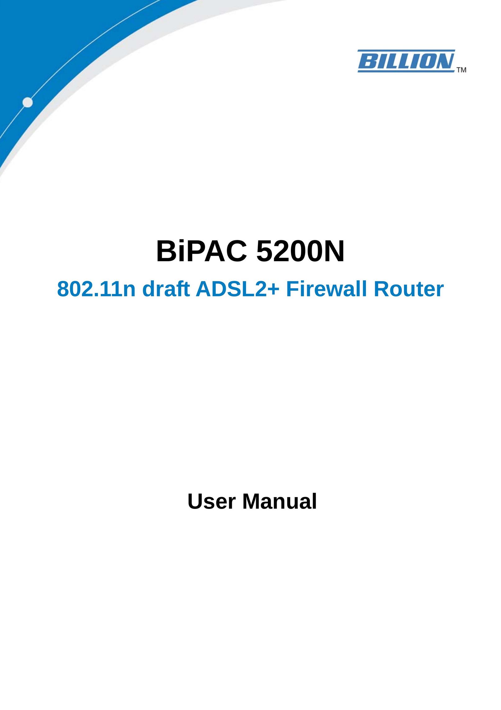 Billion Electric Company 5200N Network Router User Manual