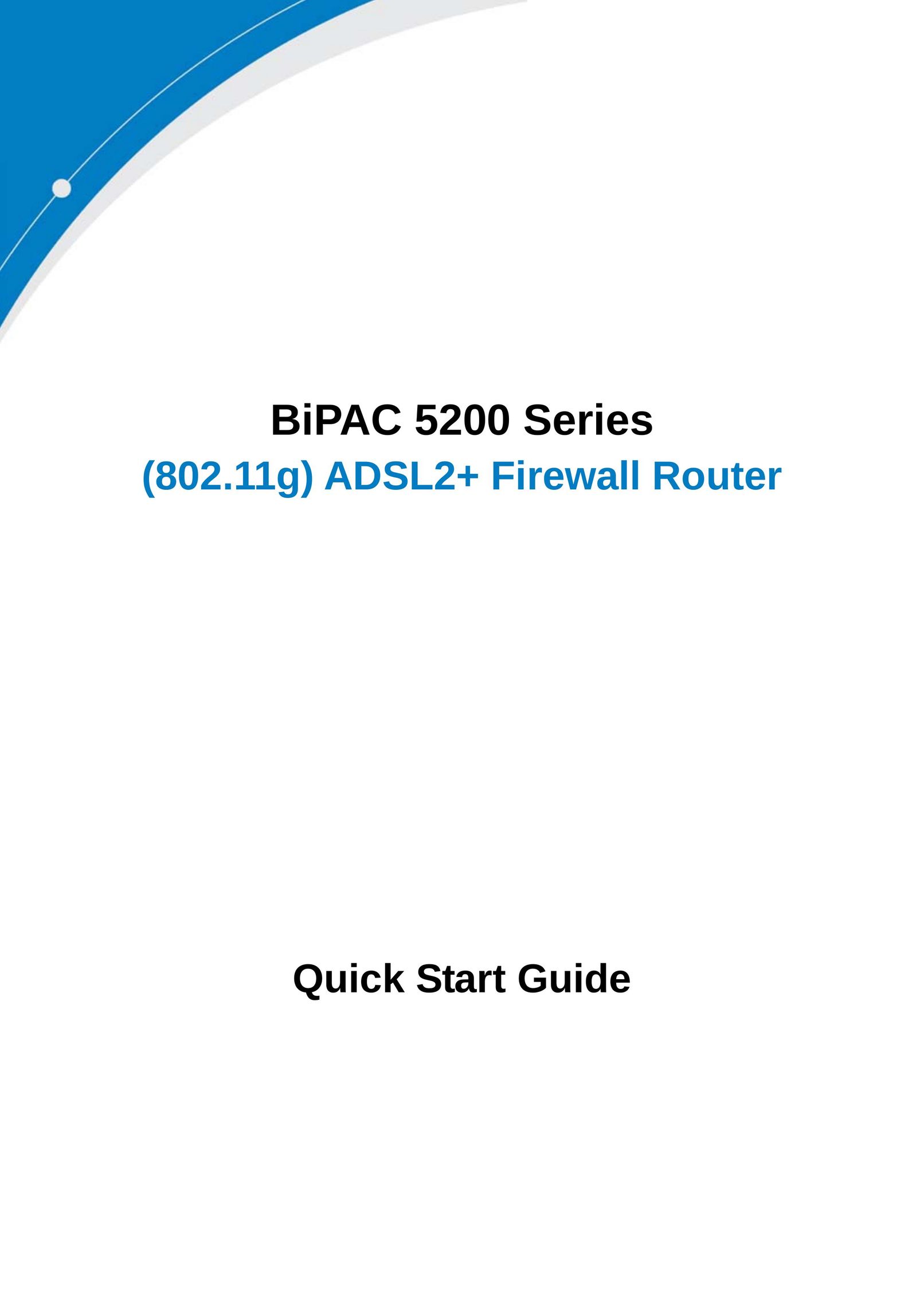 Billion Electric Company 5200S Series Network Router User Manual