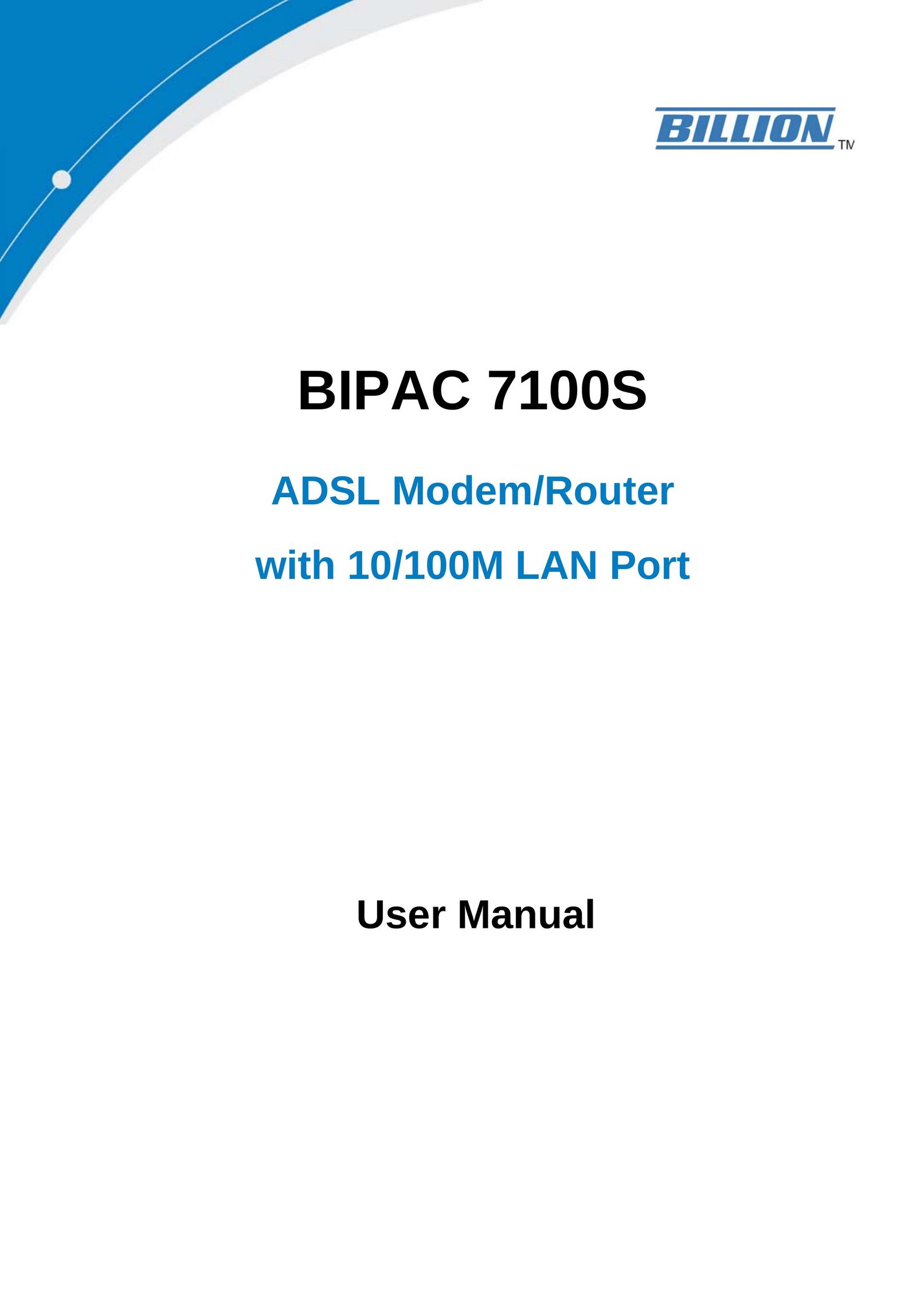 Billion Electric Company 7100S Network Router User Manual
