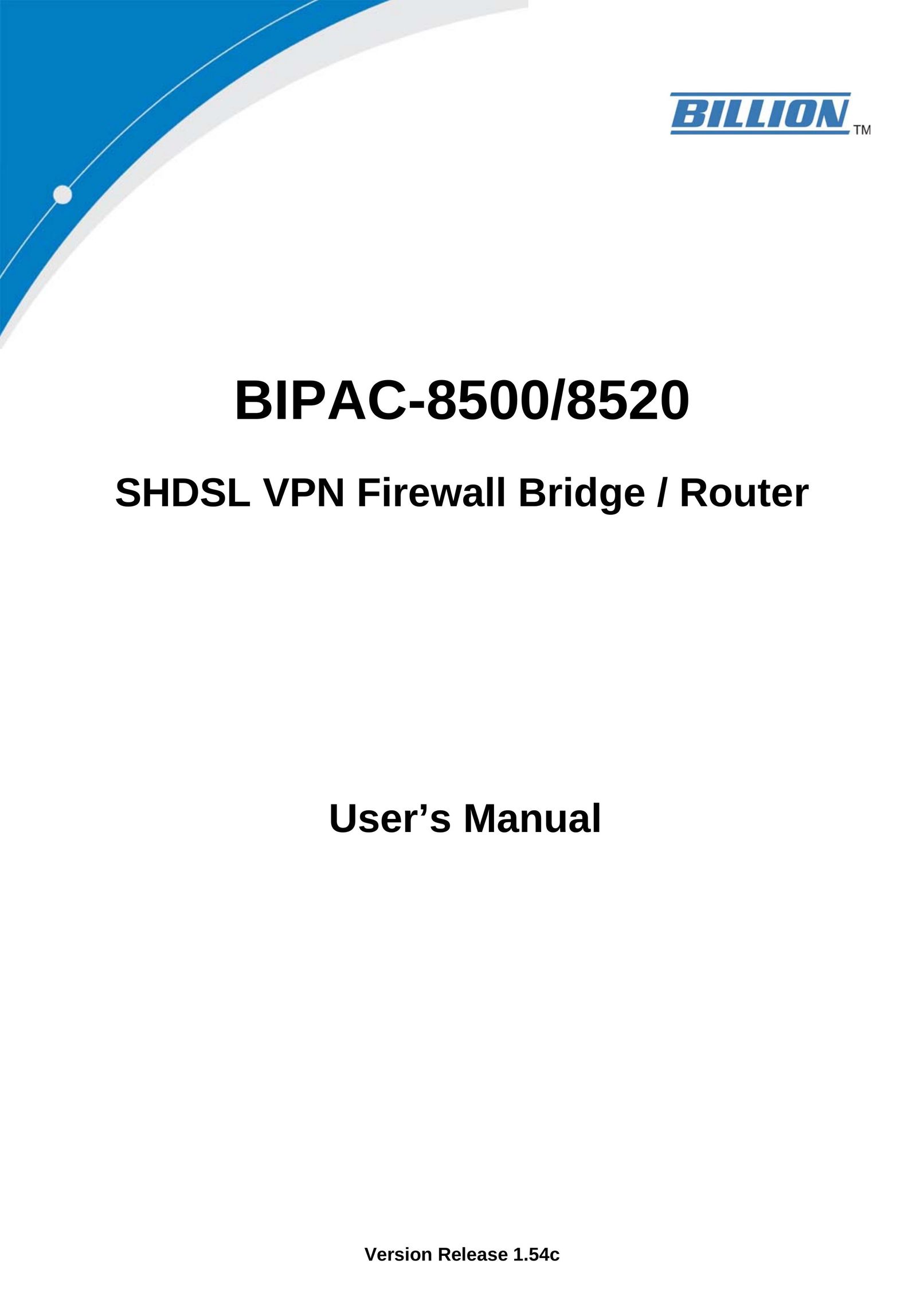 Billion Electric Company 8500 Network Router User Manual