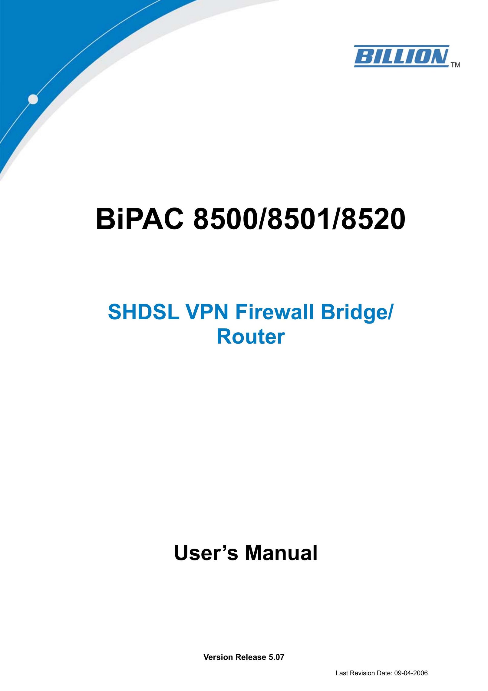 Billion Electric Company 8501 Network Router User Manual