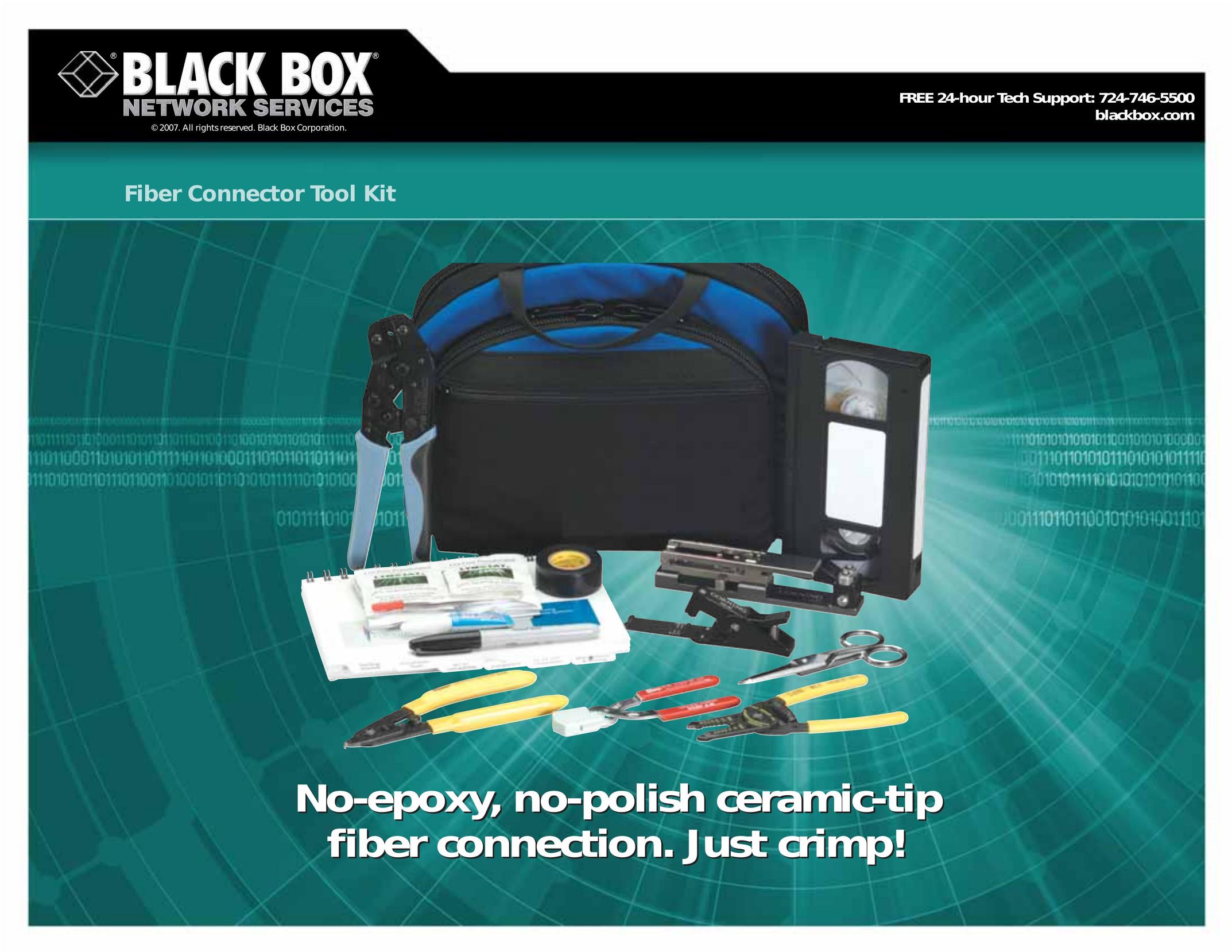 Black Box Fiber Connector Tool Kit Network Router User Manual
