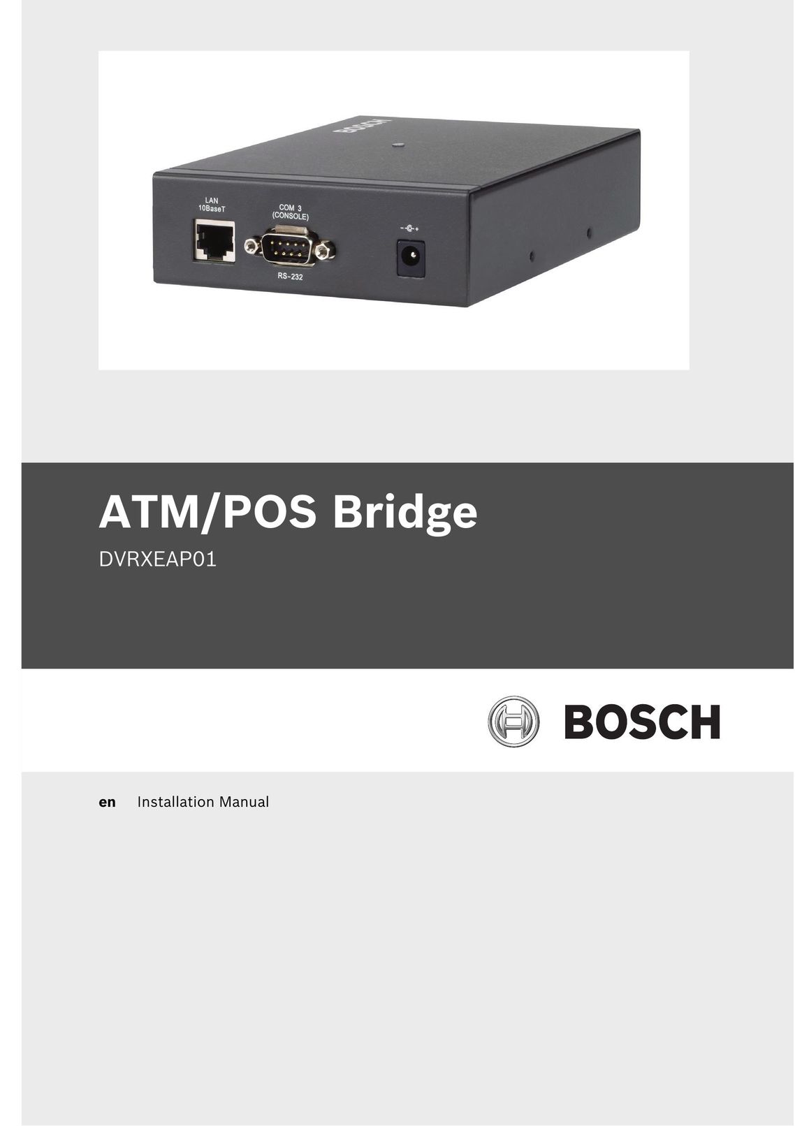 Bosch Appliances DVRXEAP01 Network Router User Manual