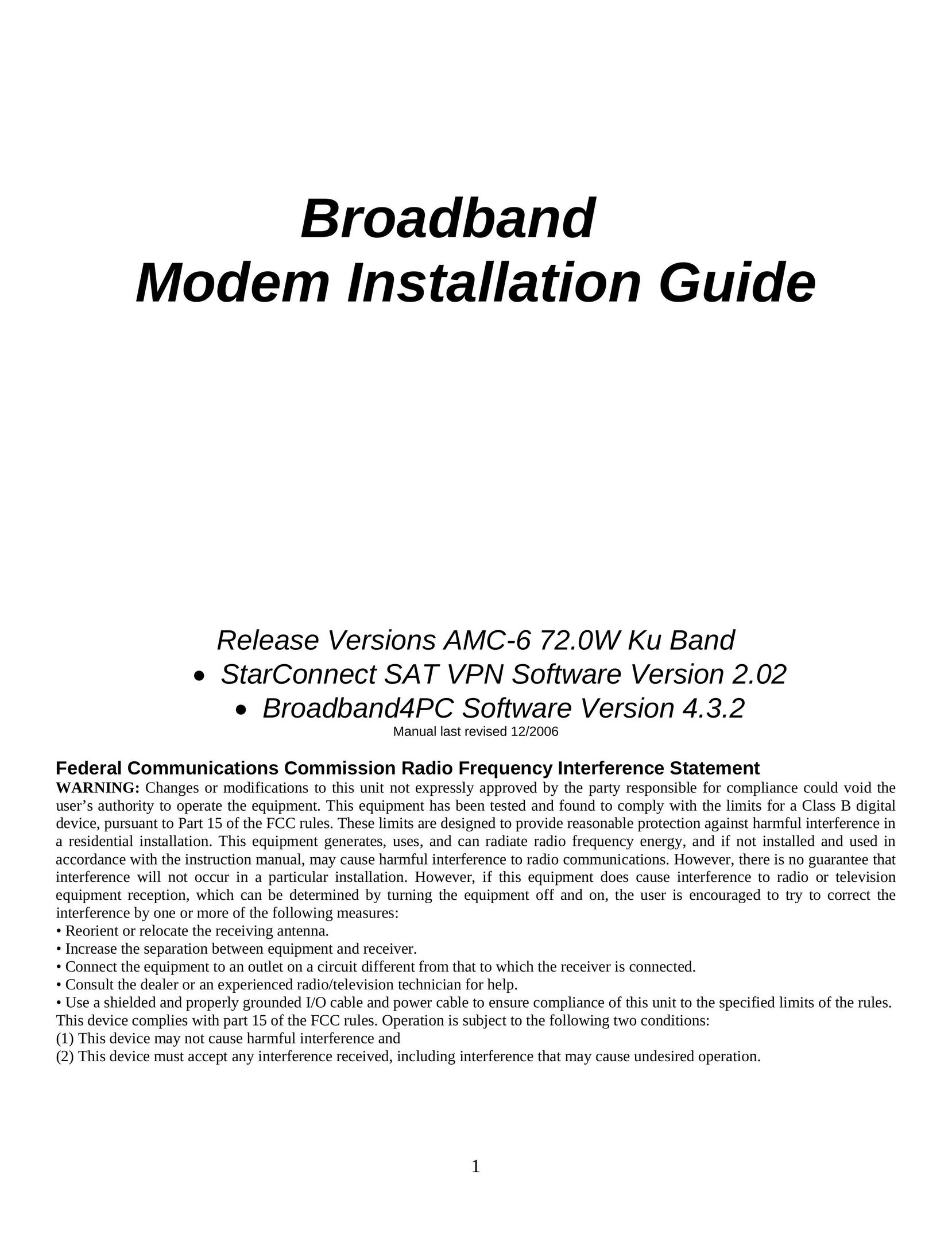 Broadband Products AMC-6 Network Router User Manual
