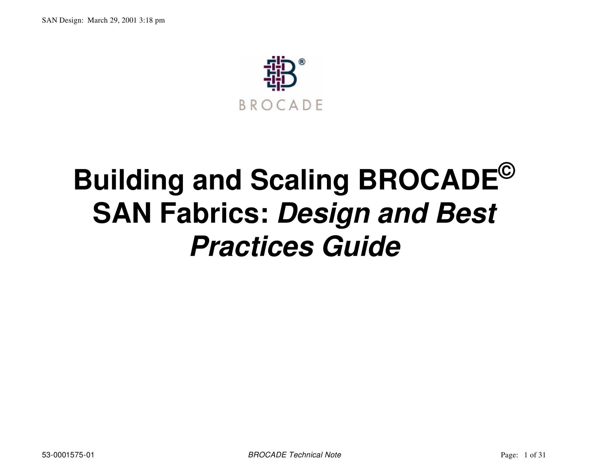 Brocade Communications Systems 53-0001575-01 Network Router User Manual