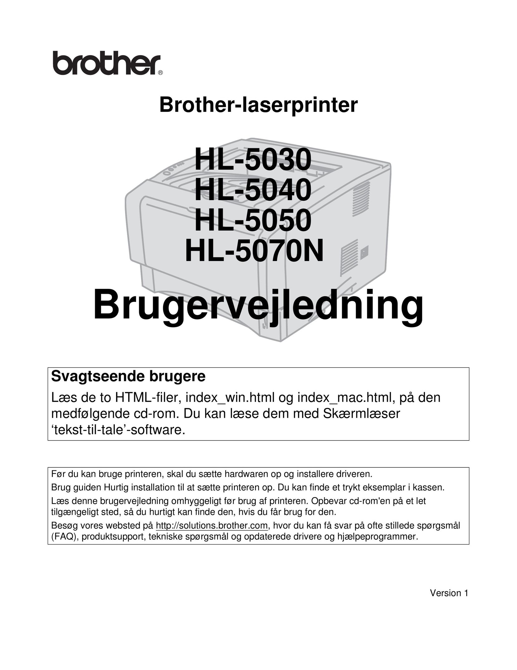 Brother HL-5030 Network Router User Manual