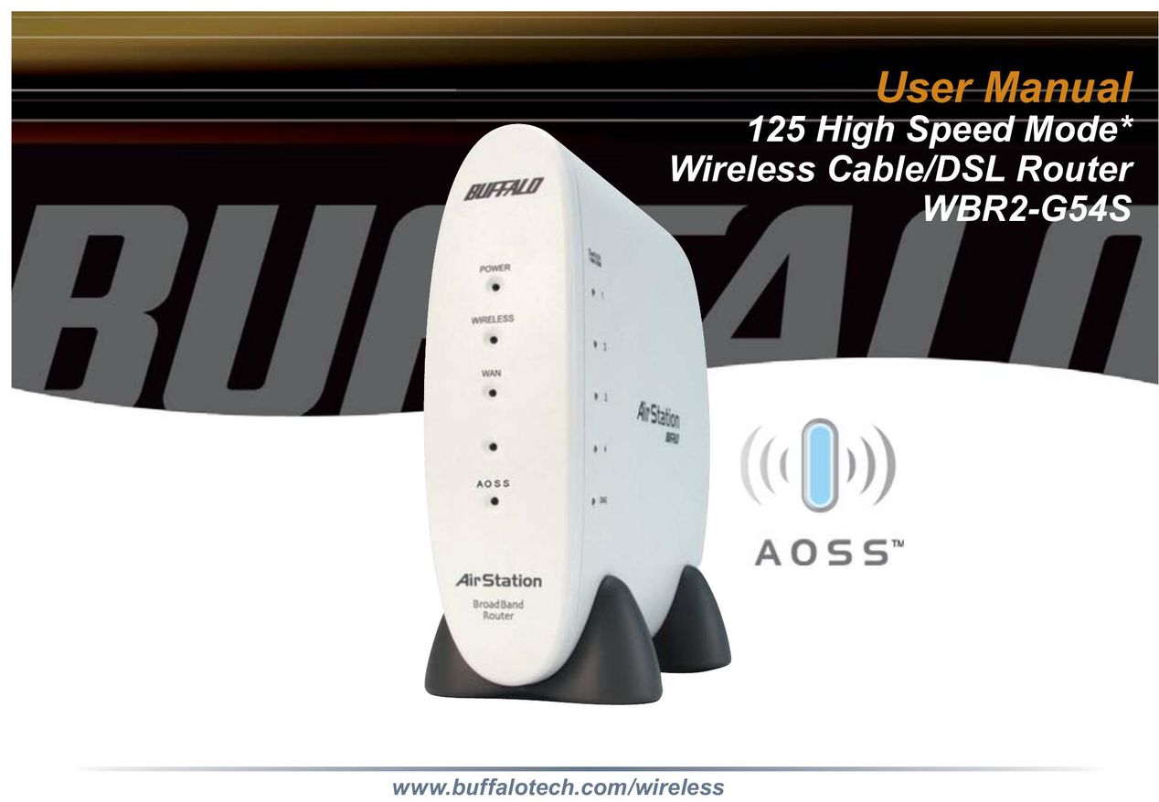 Buffalo Technology WBR2-G54S Network Router User Manual