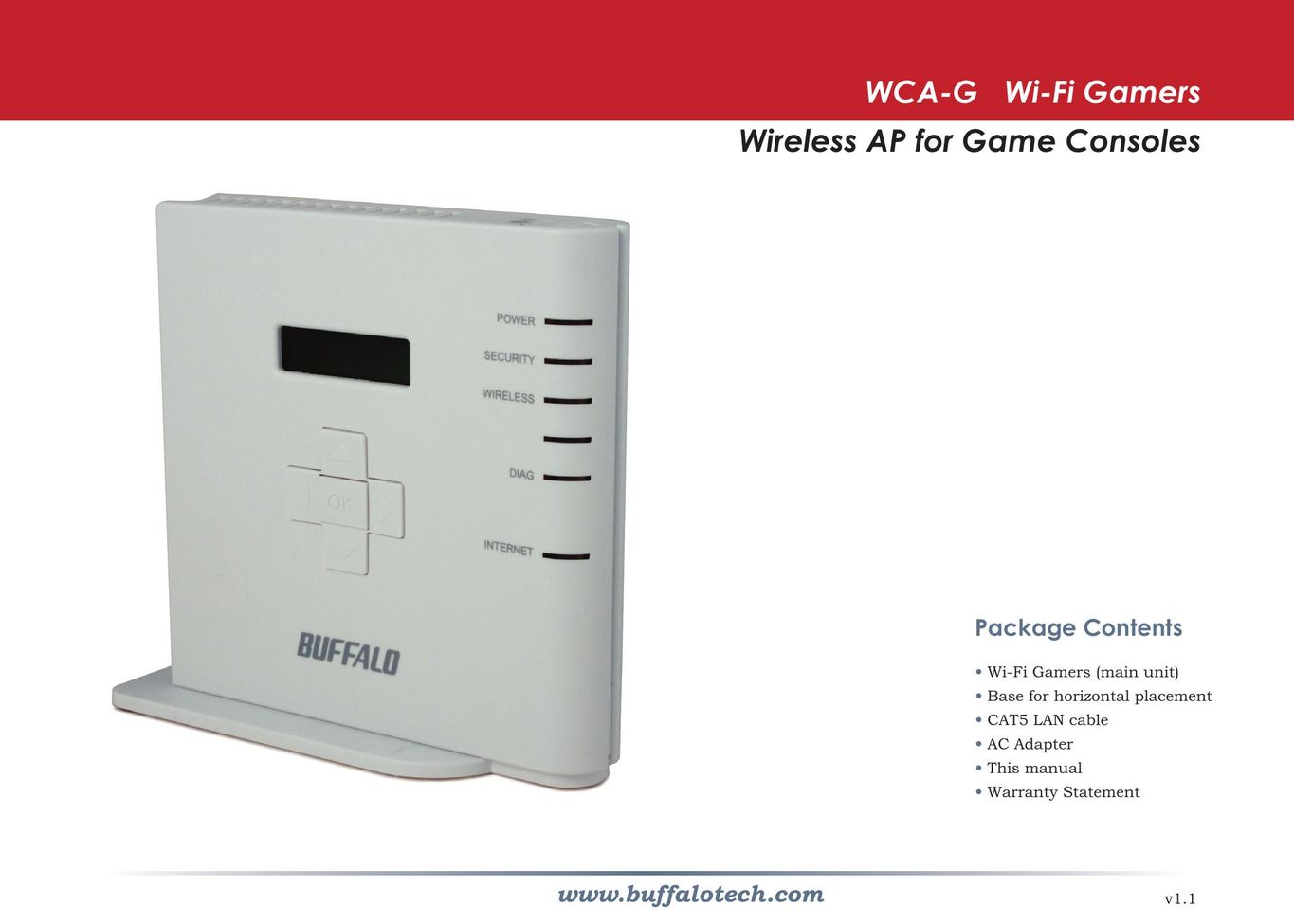 Buffalo Technology WCA-G Network Router User Manual