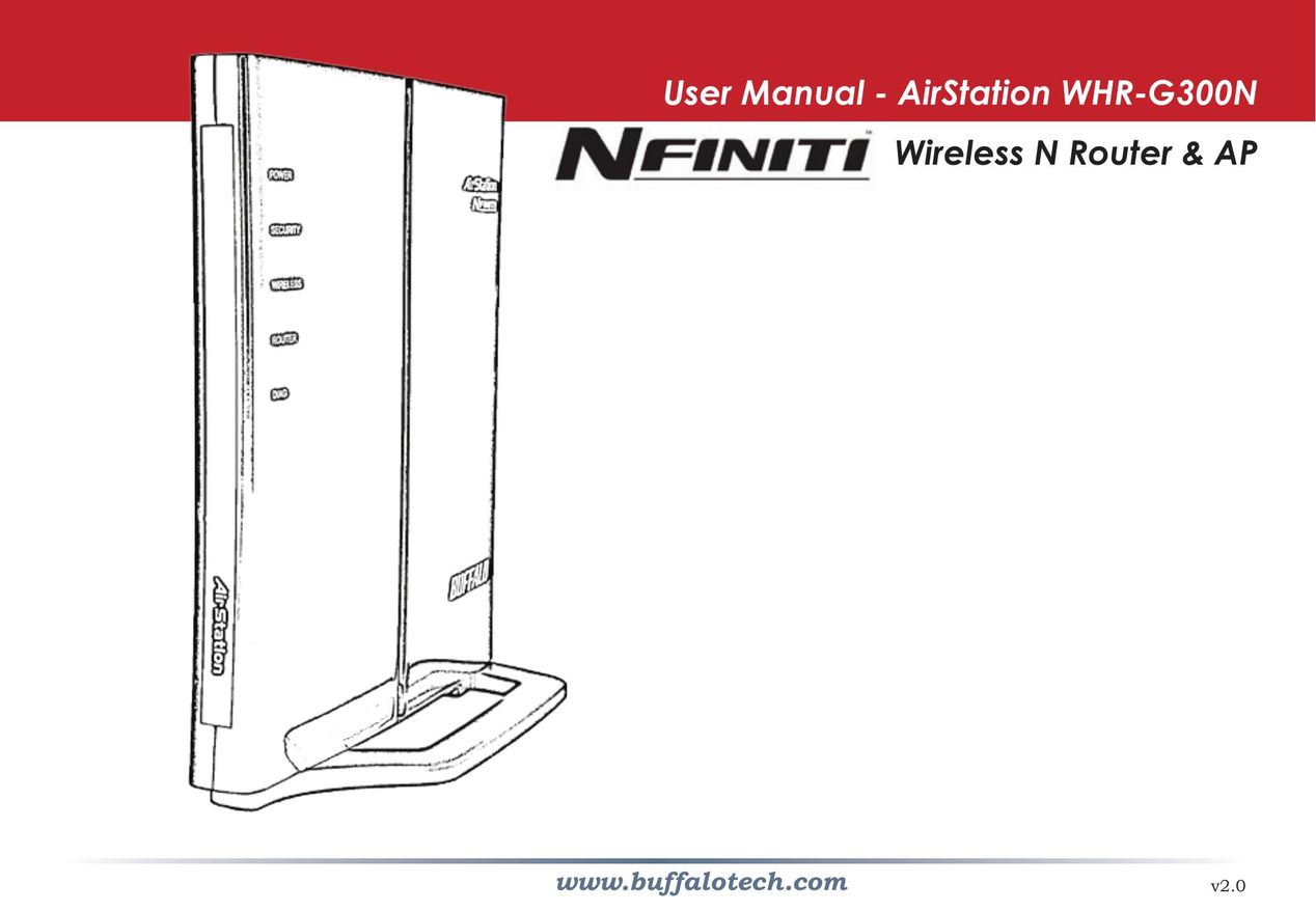 Buffalo Technology WHR-G300N Network Router User Manual