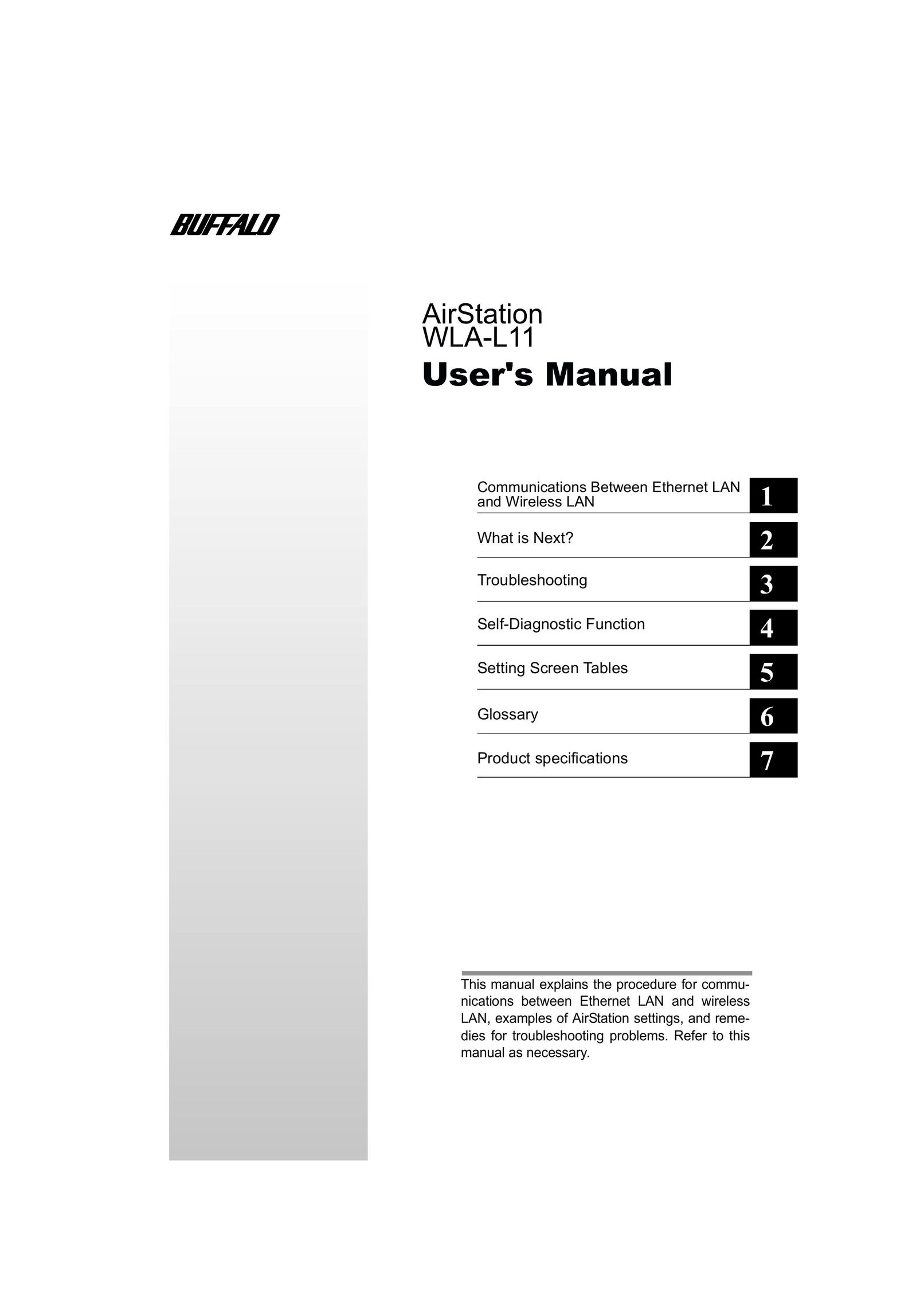 Buffalo Technology WLA-L11 Network Router User Manual