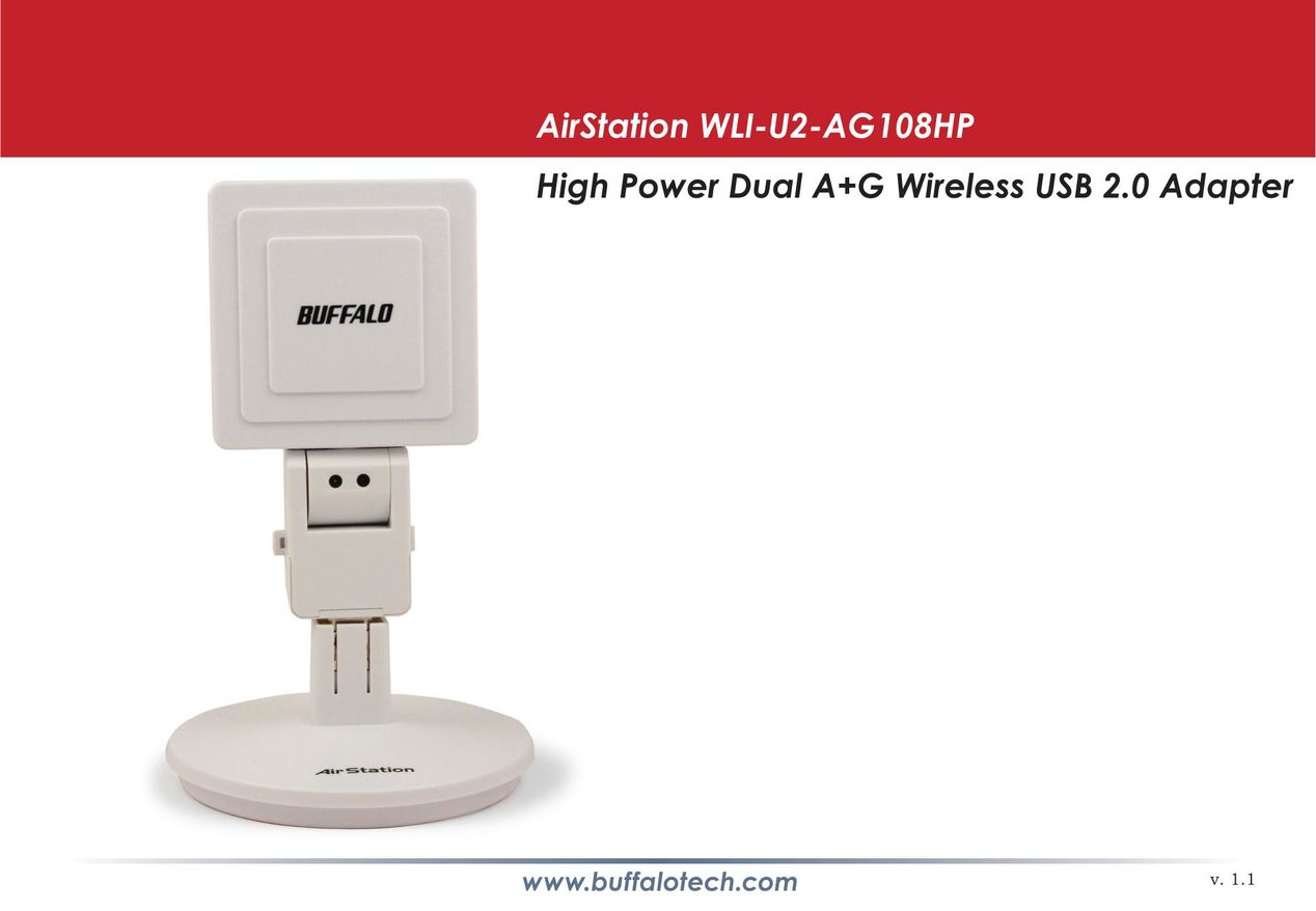 Buffalo Technology WLI-U2-AG108HP Network Router User Manual