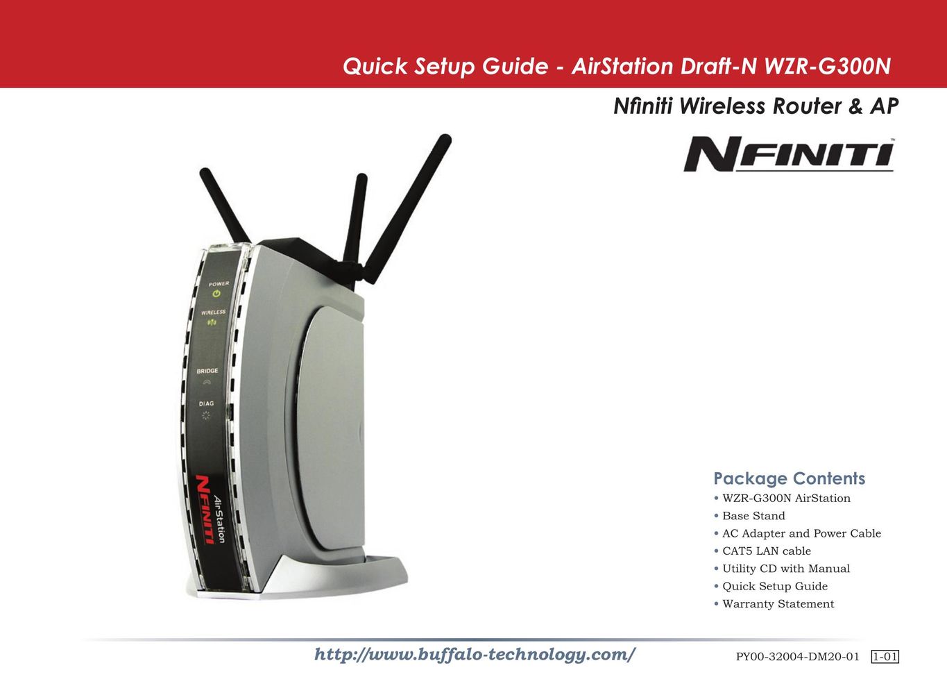 Buffalo Technology WZR-G300N Network Router User Manual