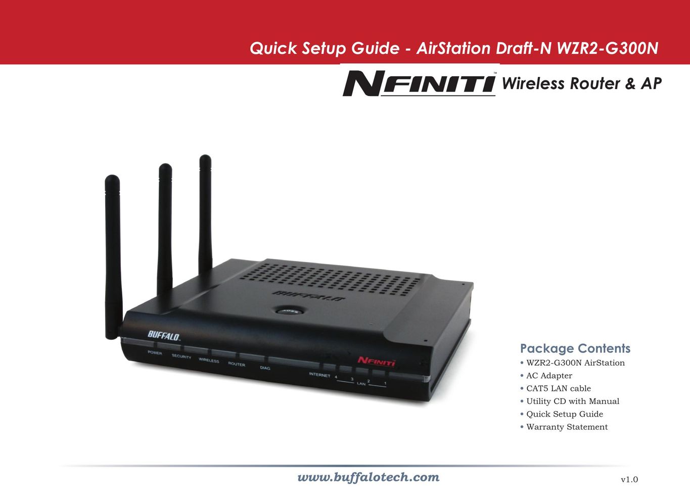 Buffalo Technology WZR2-G300N Network Router User Manual