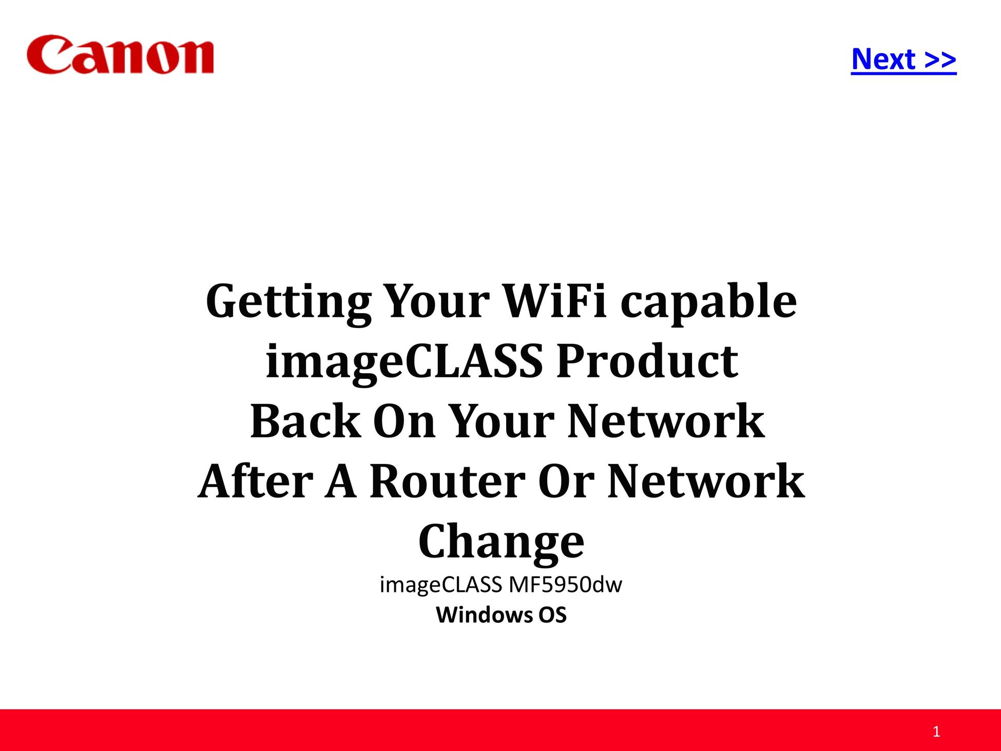Canon MF5950dw Network Router User Manual
