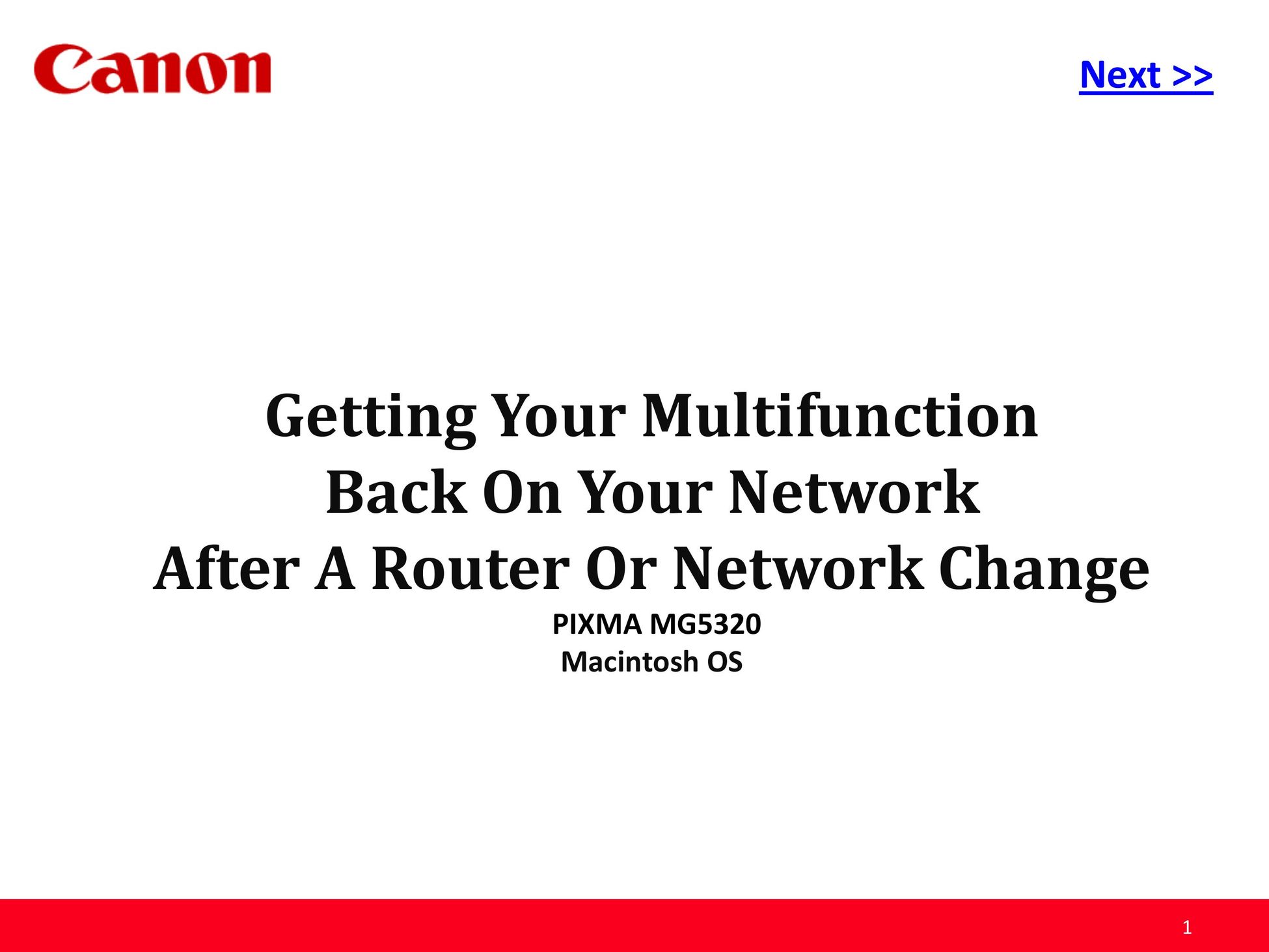 Canon MG5320 Network Router User Manual