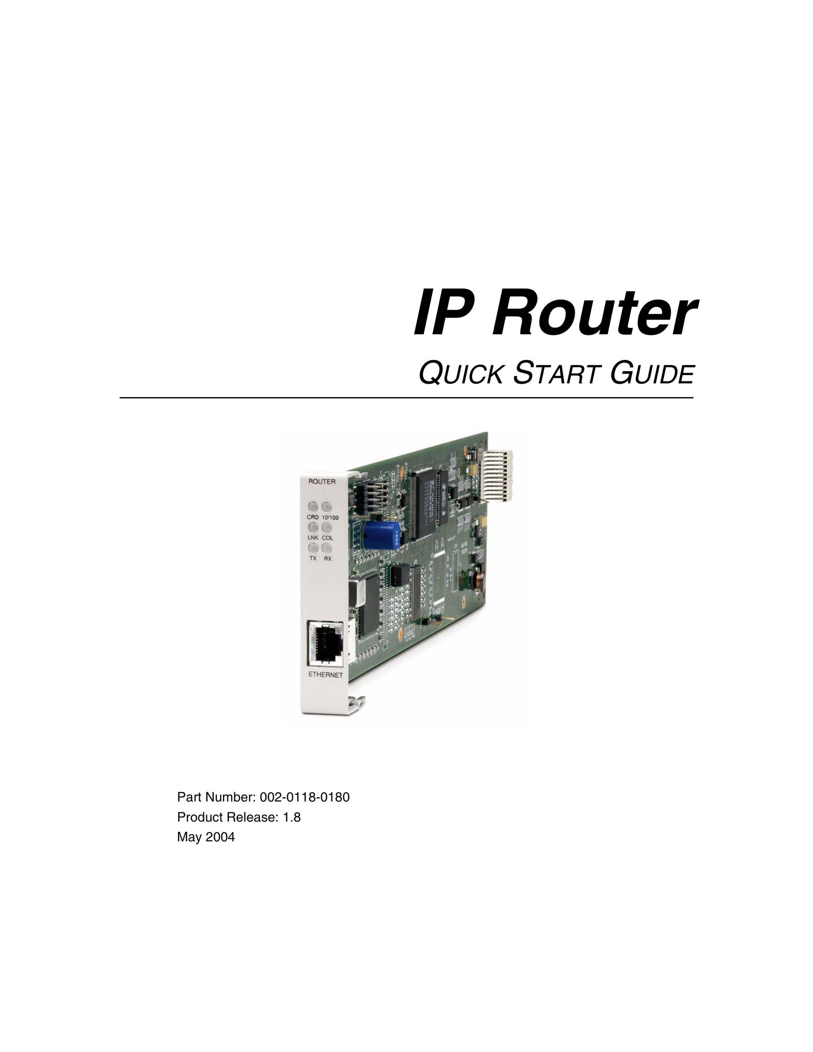 Carrier Access 002-0118-0180 Network Router User Manual