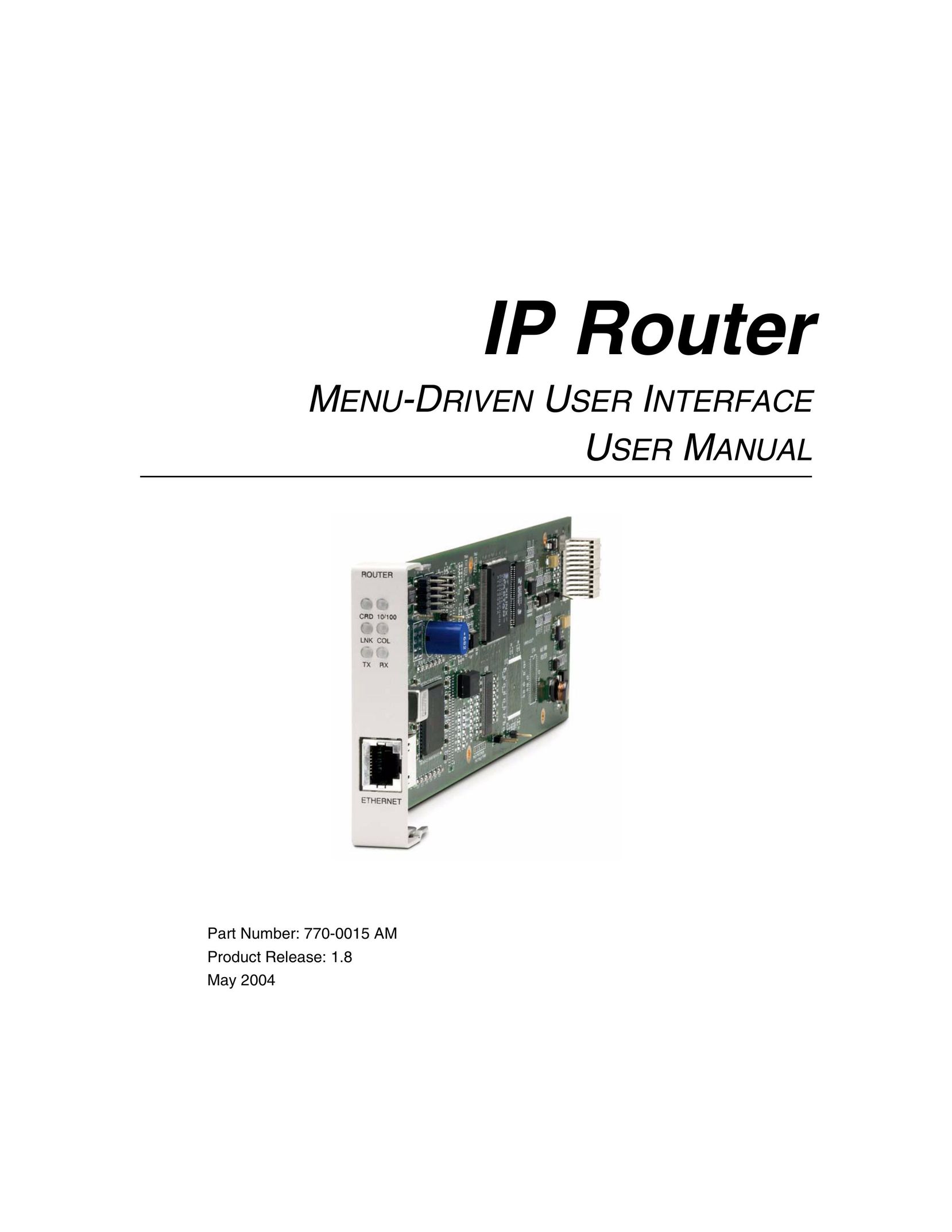 Carrier Access 770-0015 AM Network Router User Manual
