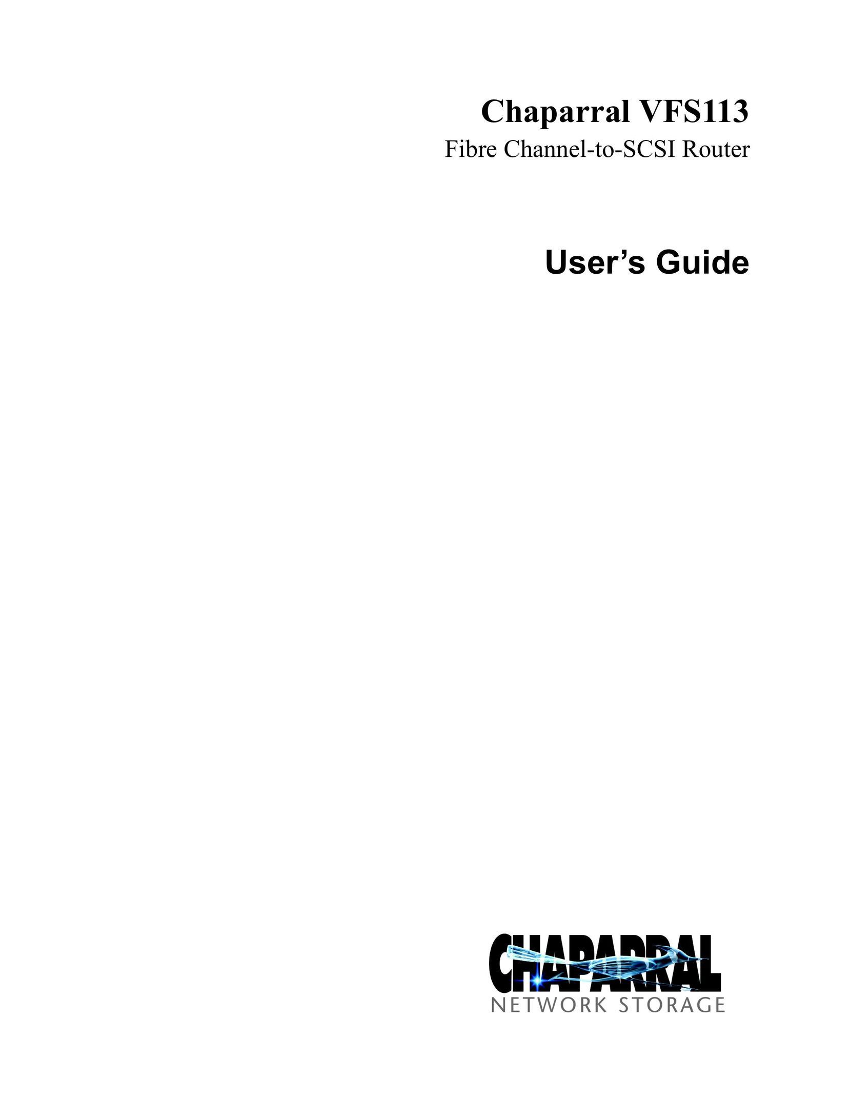 Chaparral VFS113 Network Router User Manual