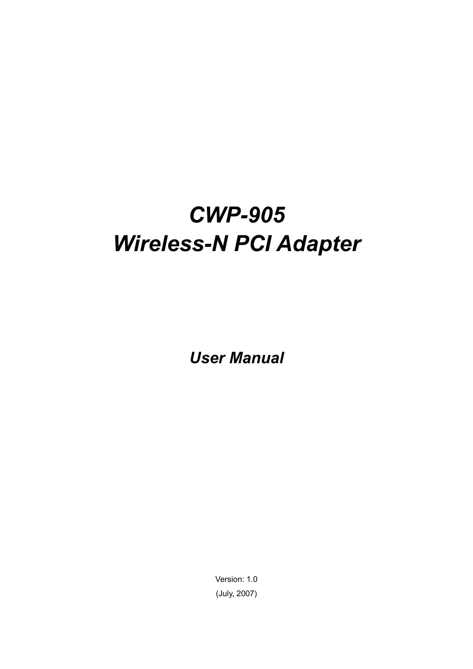 CNET CWP-905 Network Router User Manual