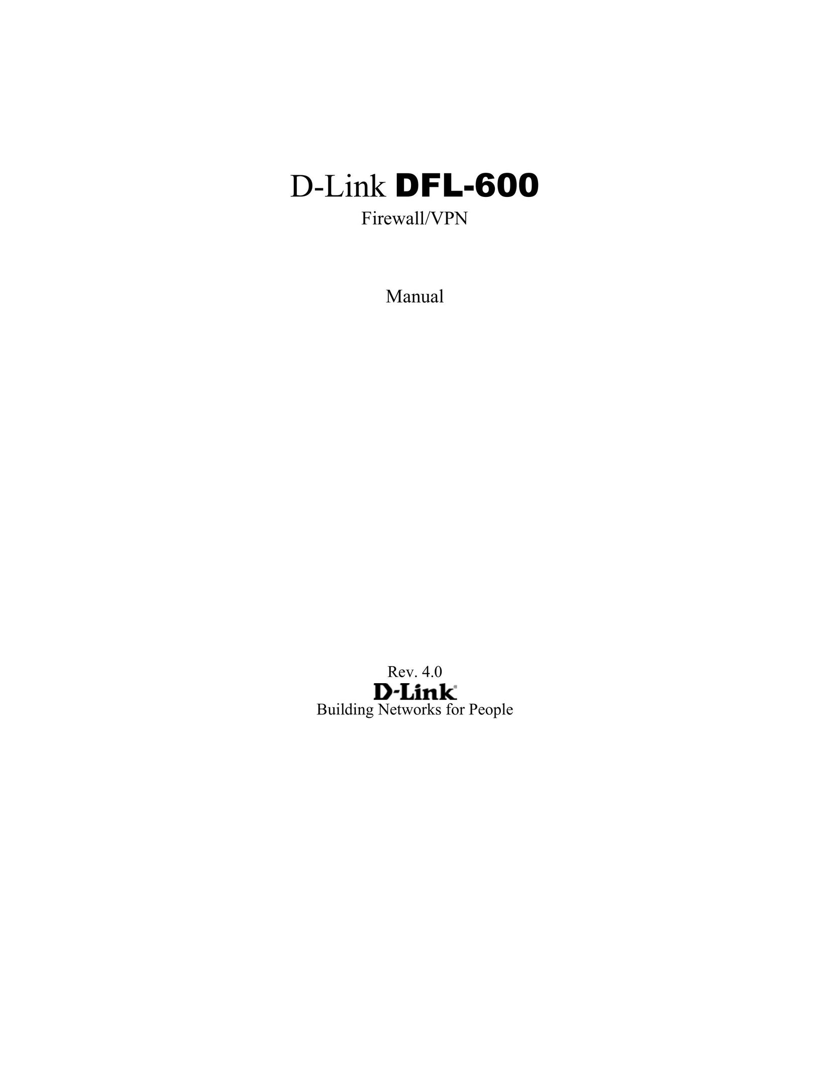 D-Link DFL-600 Network Router User Manual