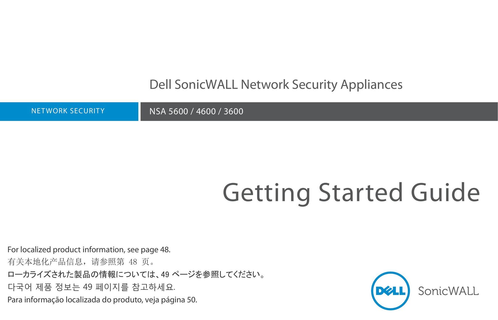 Dell NSA 3600 Network Router User Manual