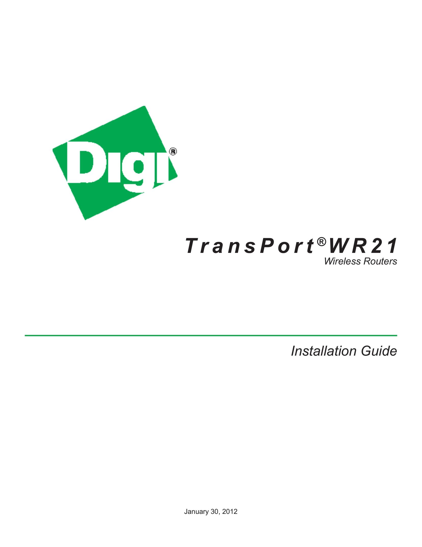 Digi W R 2 1 Network Router User Manual
