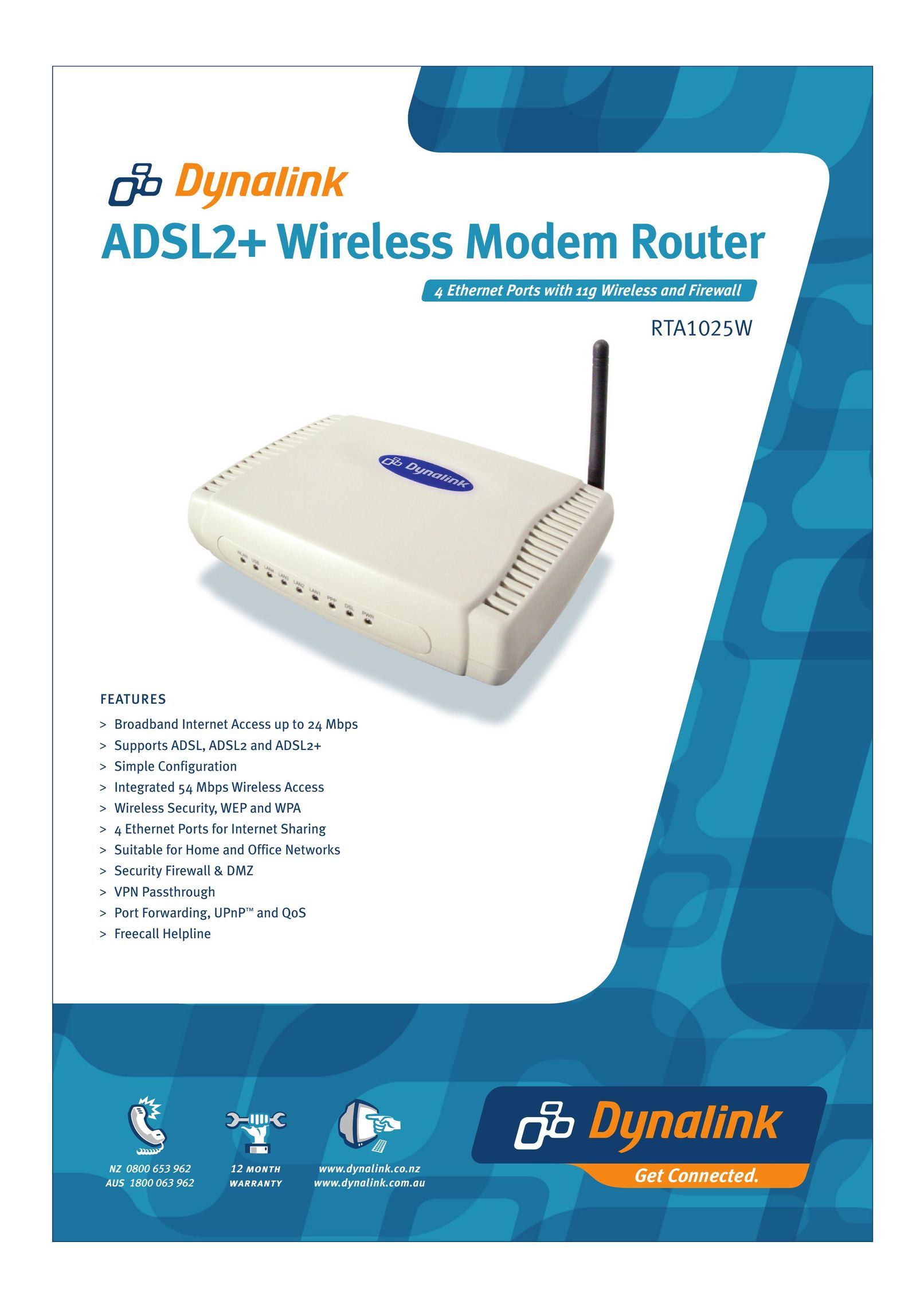 Dynalink RTA1025W Network Router User Manual