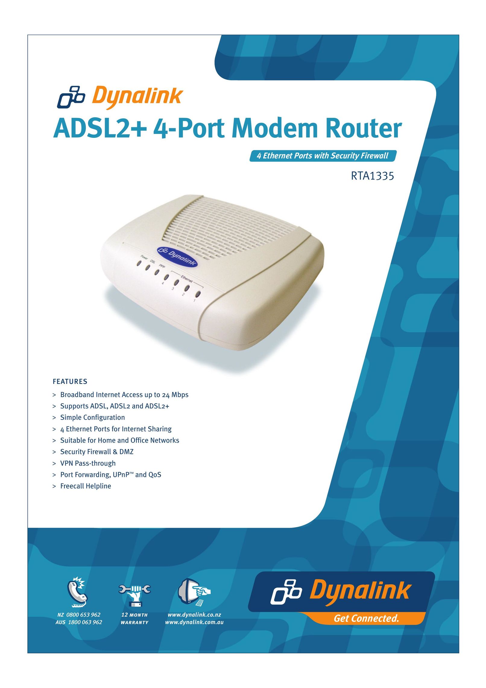 Dynalink RTA1335 Network Router User Manual
