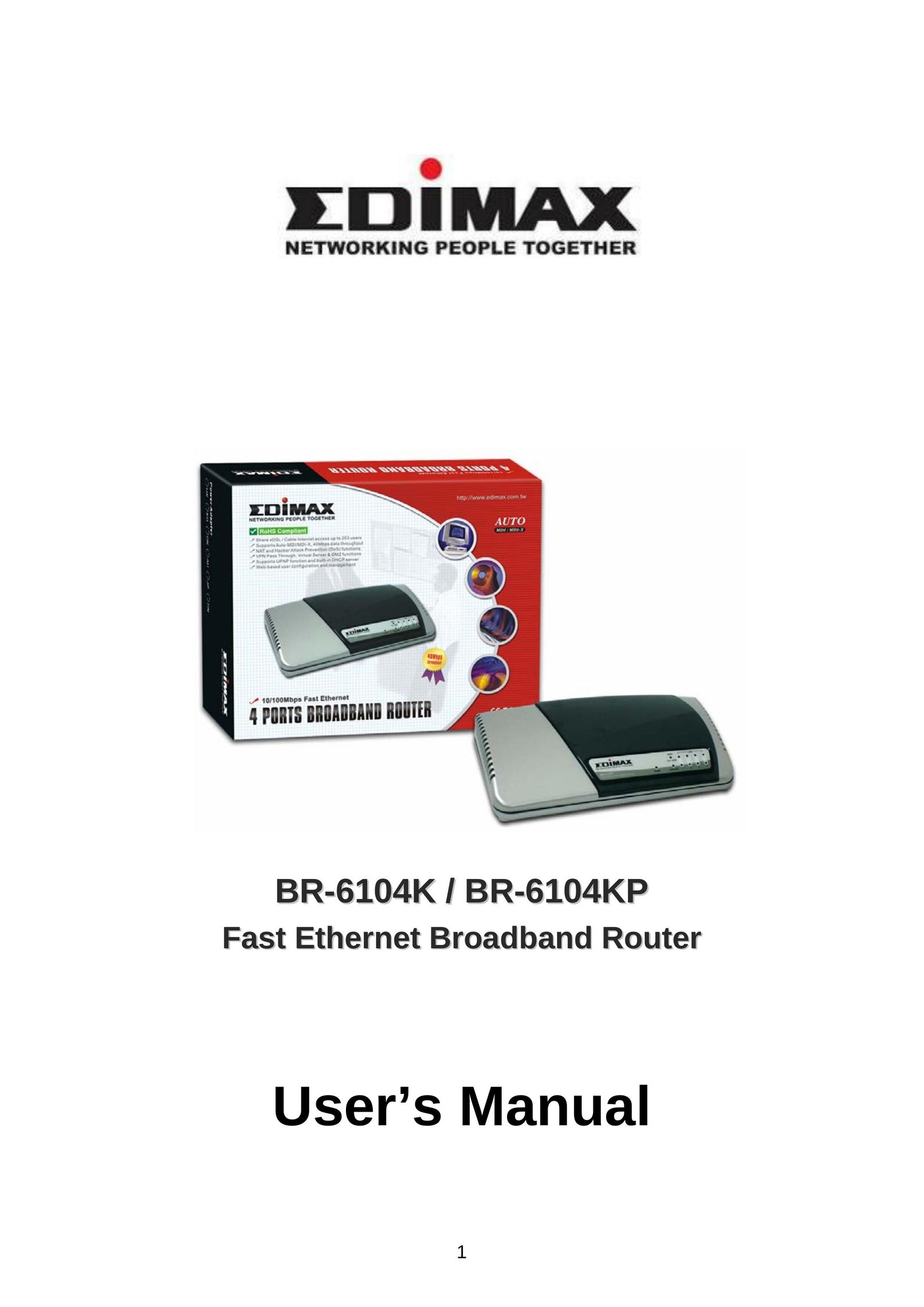 Edimax Technology BR-6104K Network Router User Manual