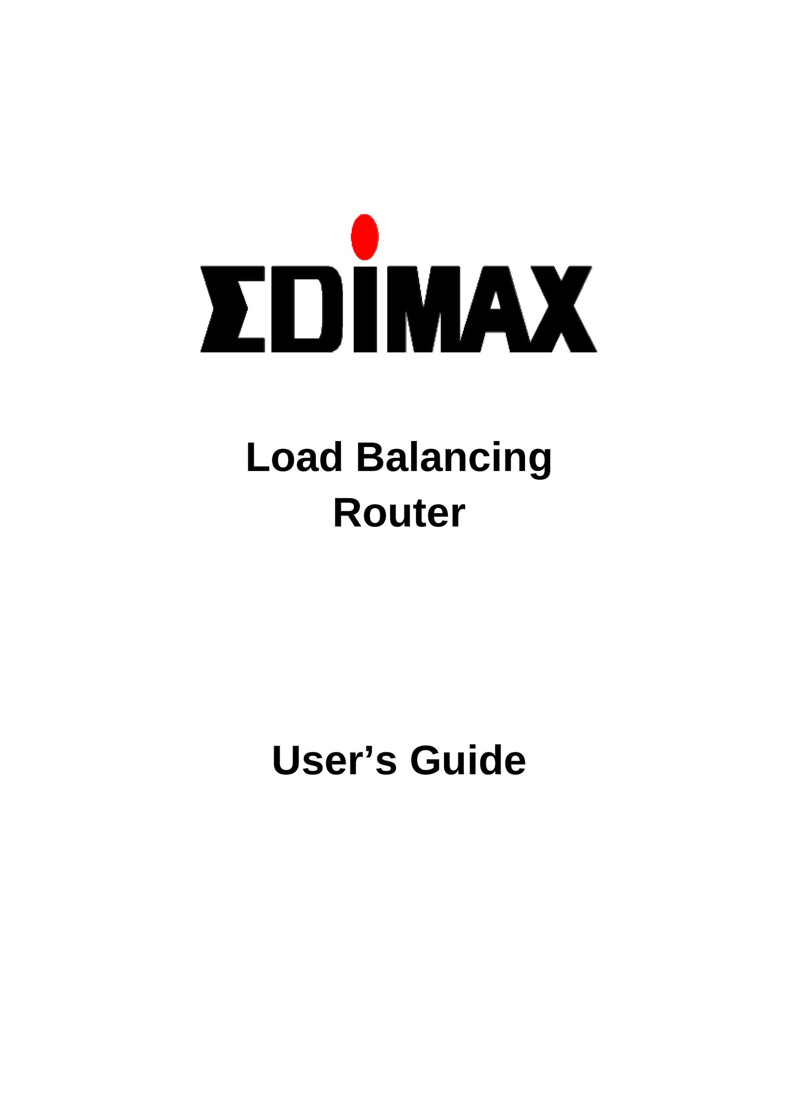 Edimax Technology Edimax user guide Router Network Router User Manual